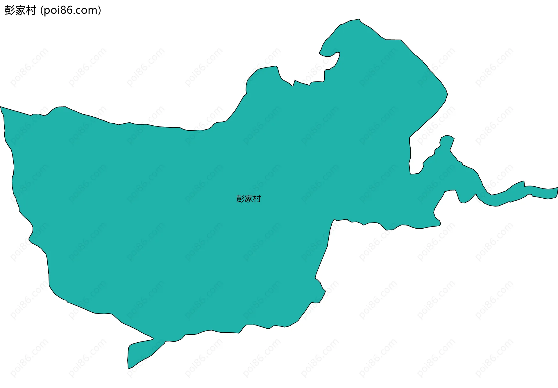 彭家村边界地图