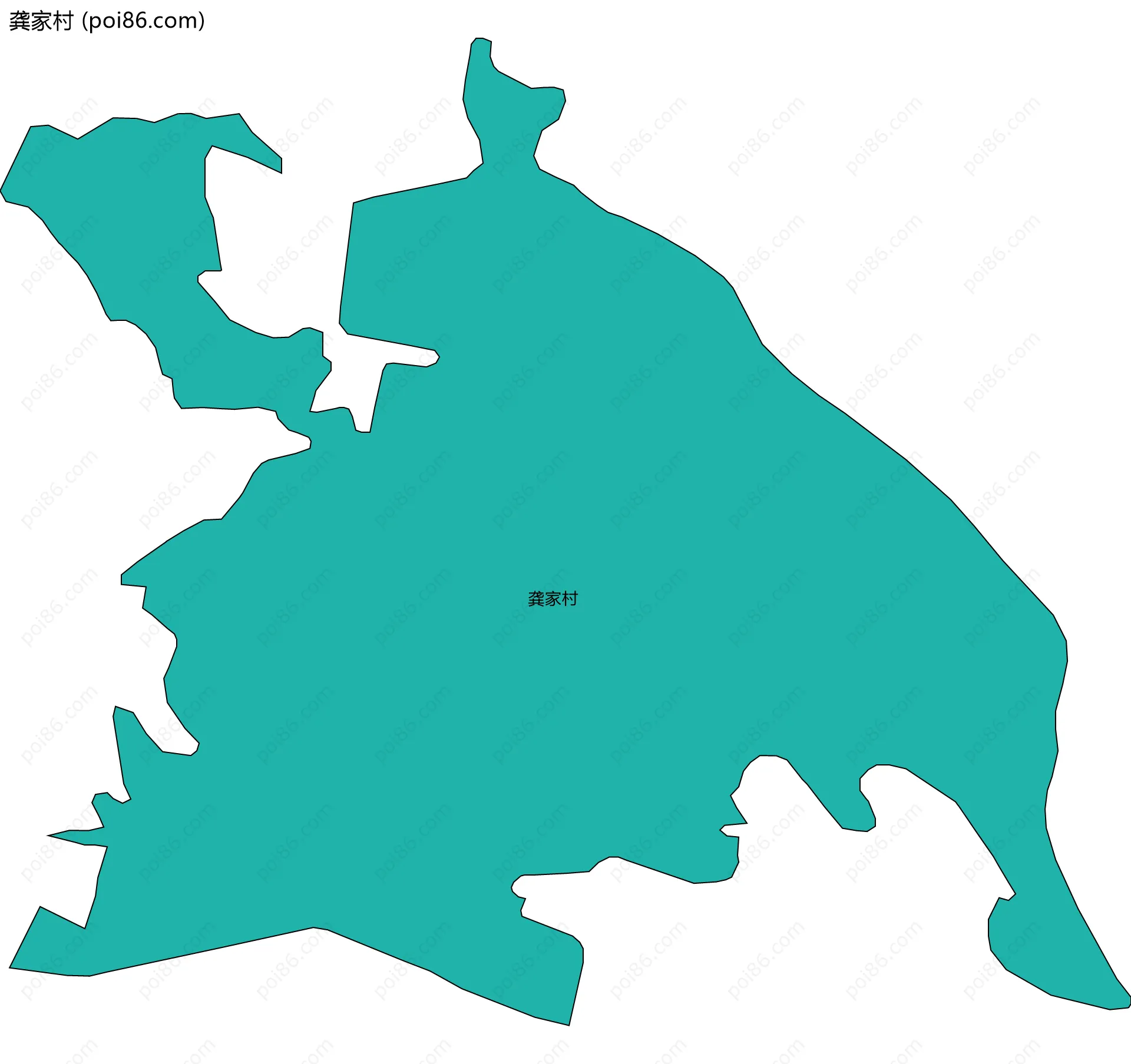 龚家村边界地图