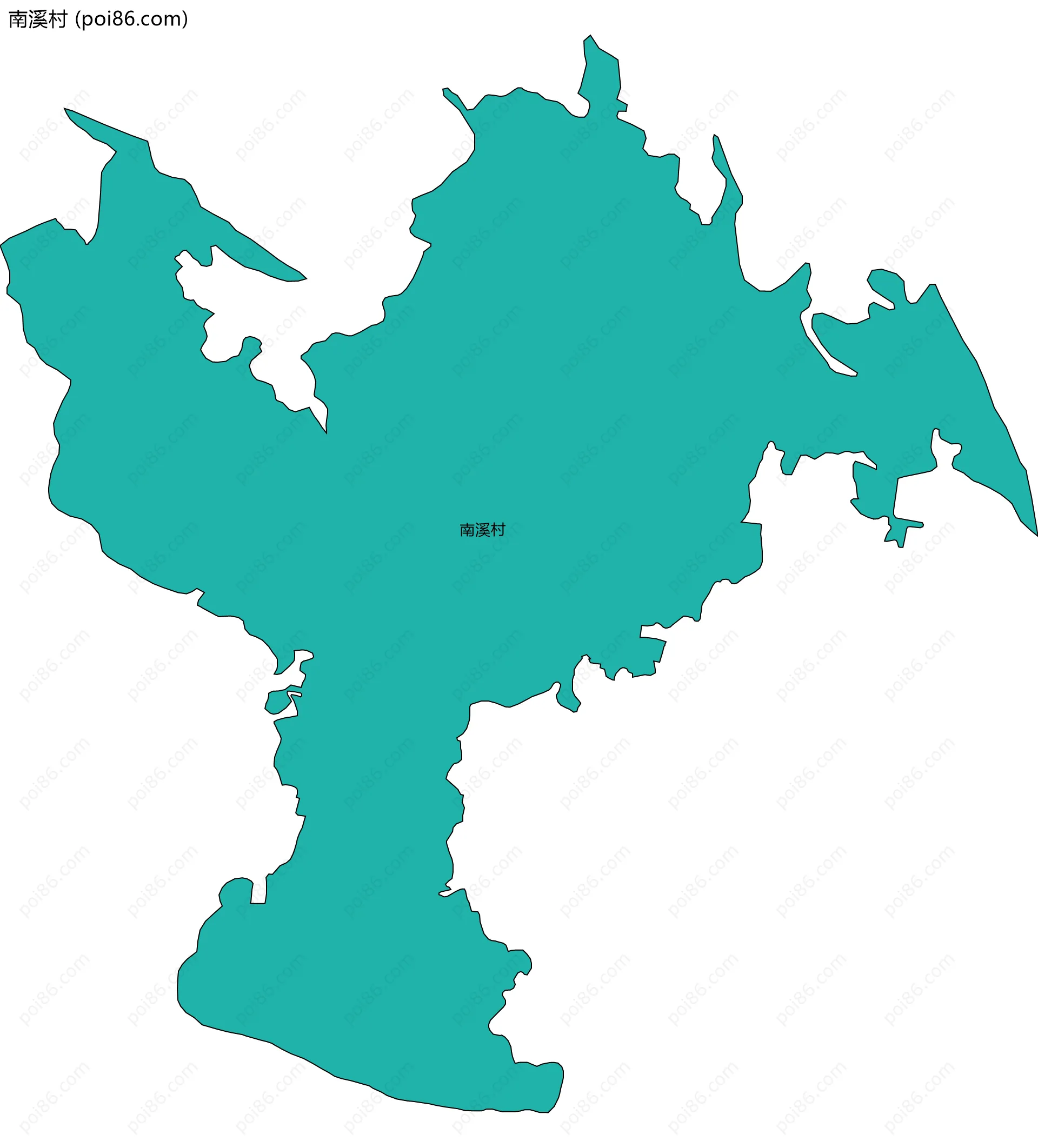 南溪村边界地图