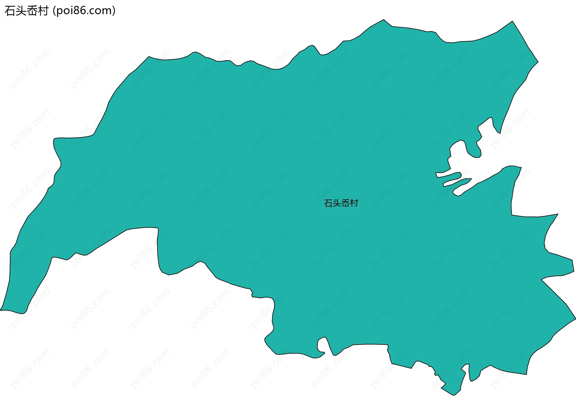石头岙村边界地图