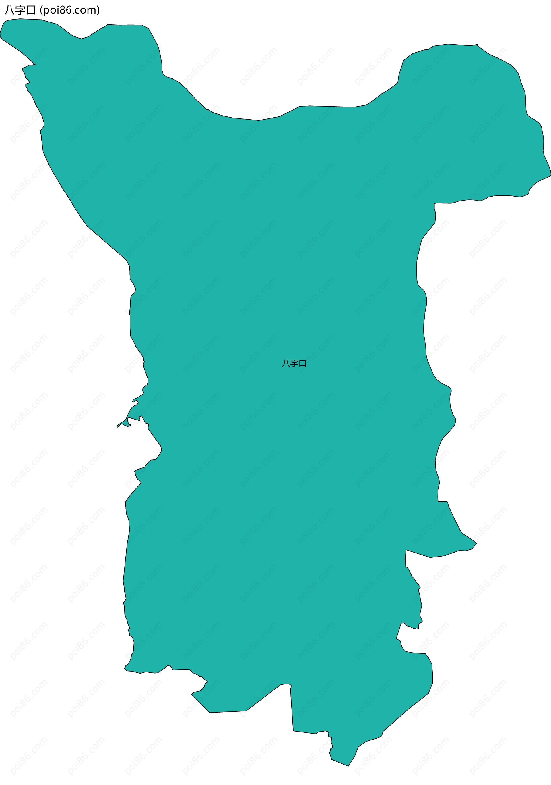八字口边界地图