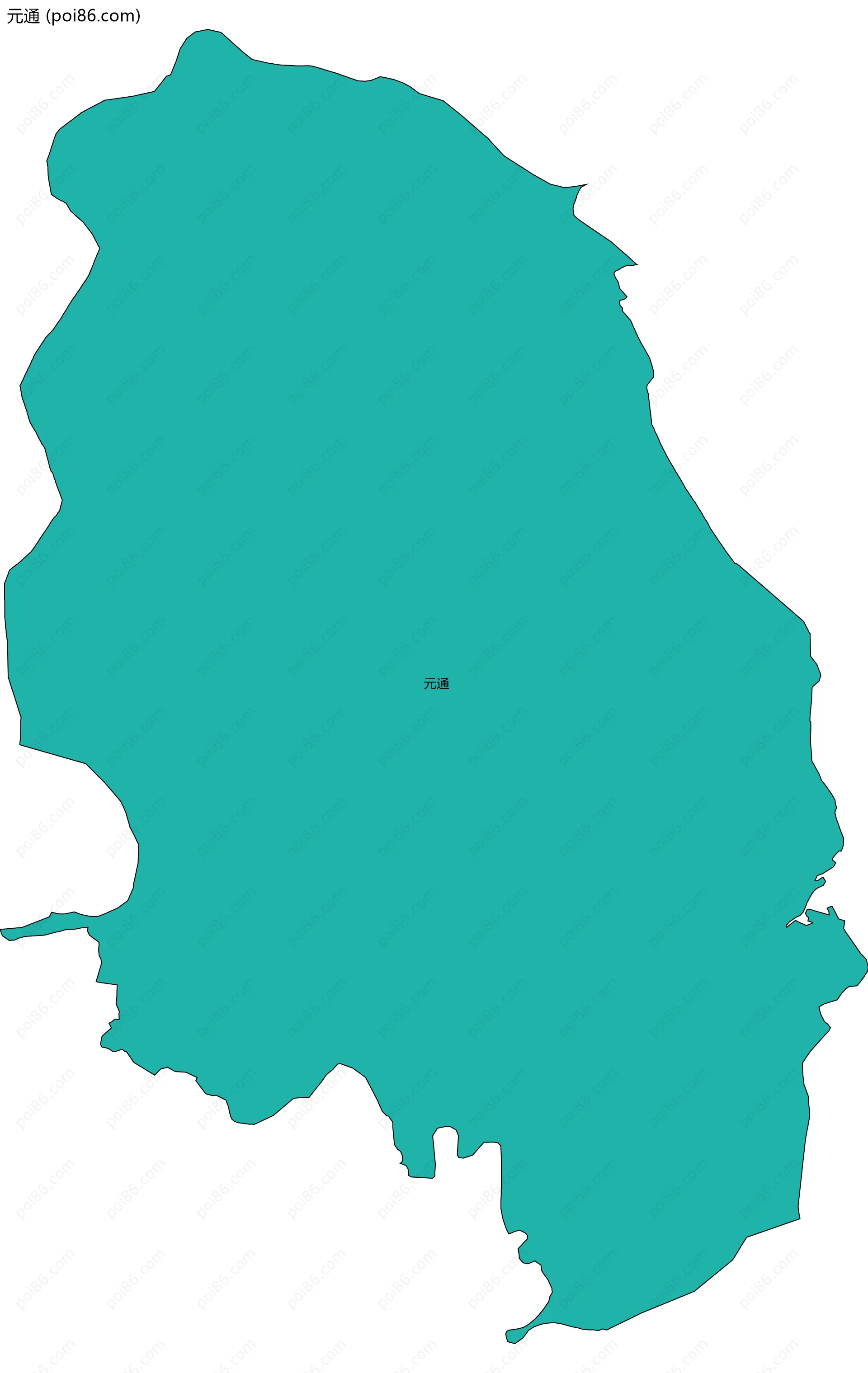 元通边界地图