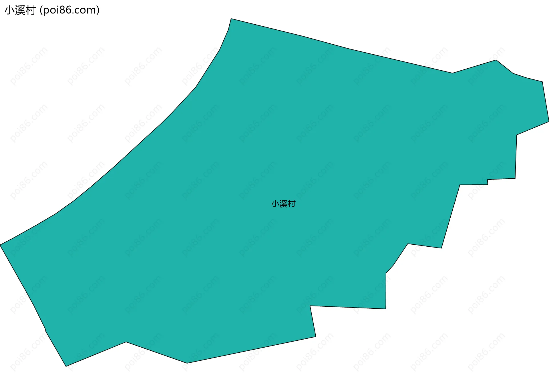 小溪村边界地图