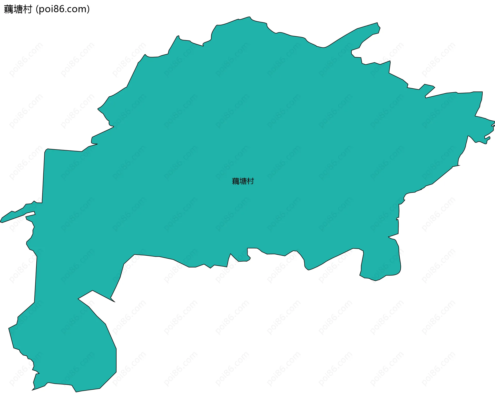 藕塘村边界地图