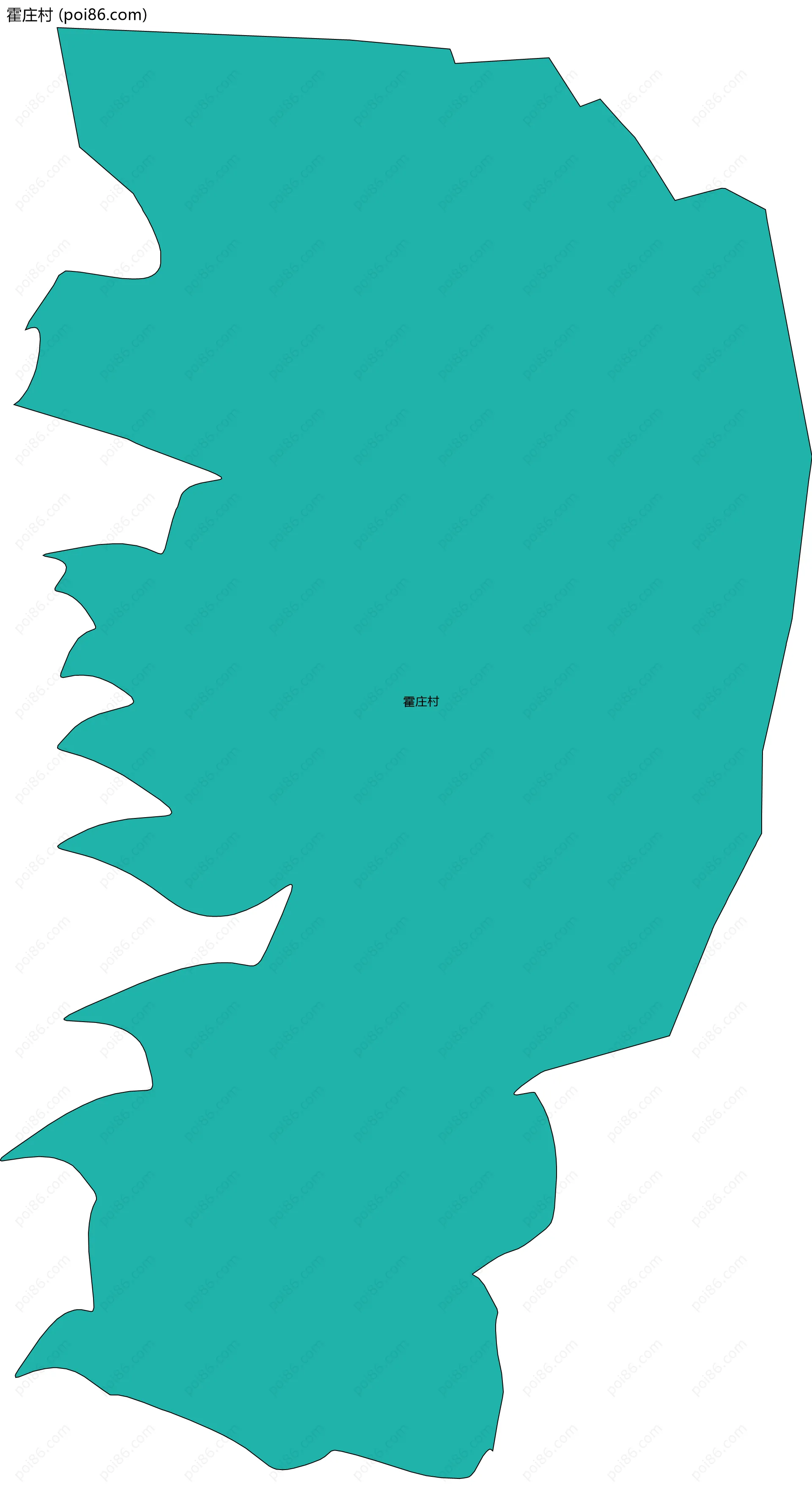 霍庄村边界地图