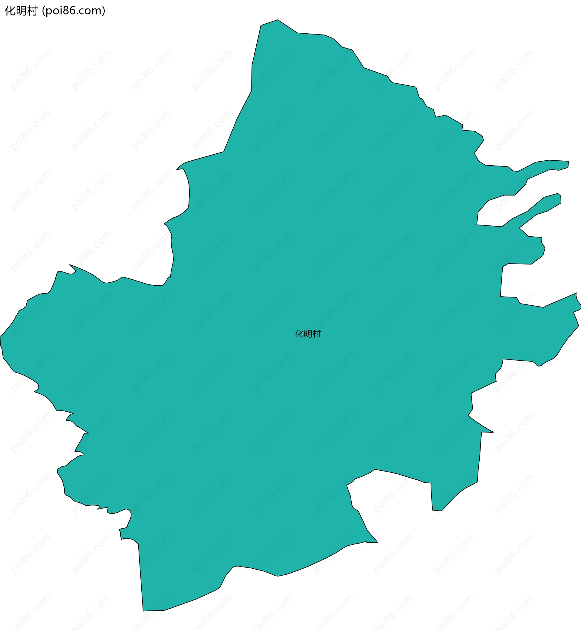 化明村边界地图