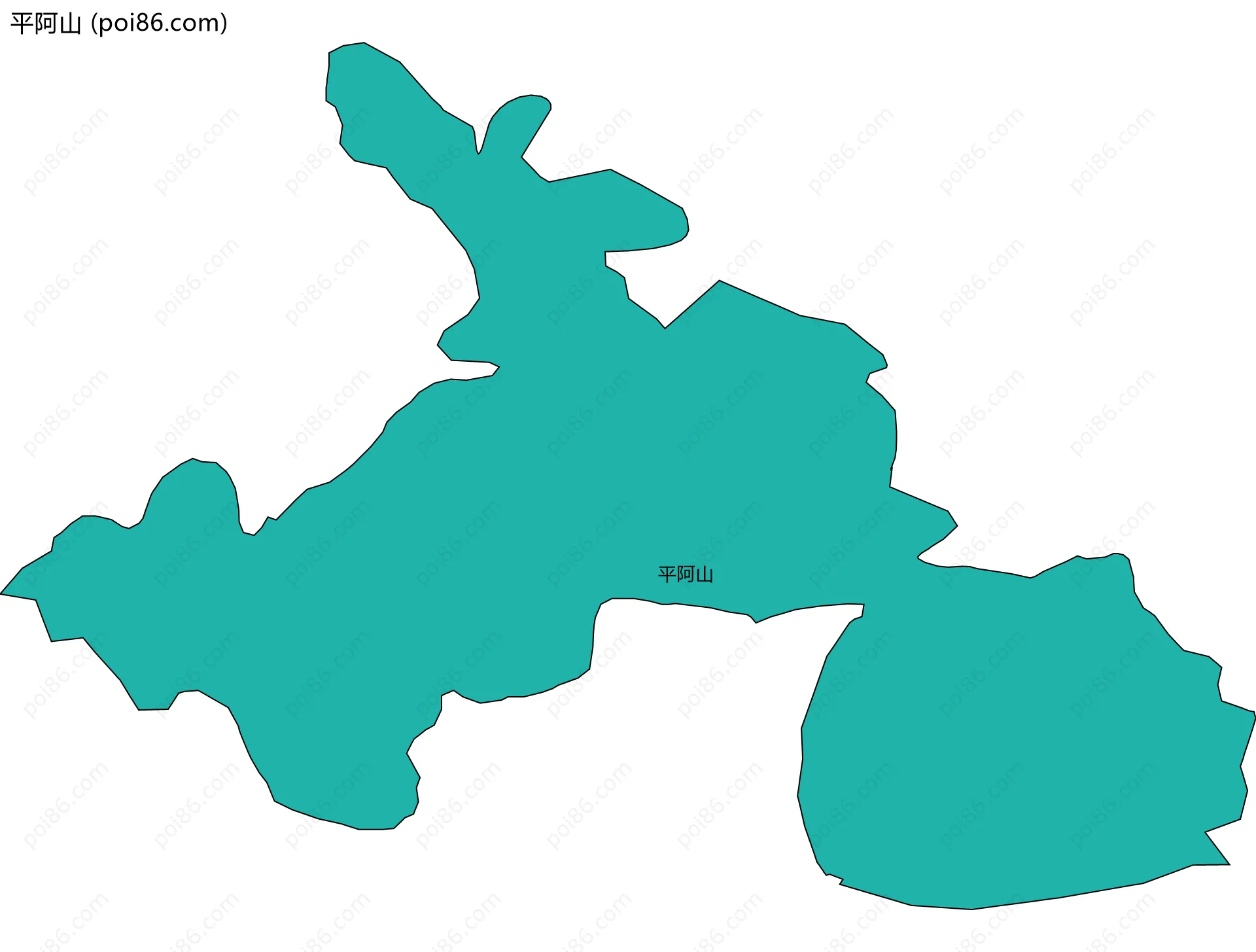 平阿山边界地图