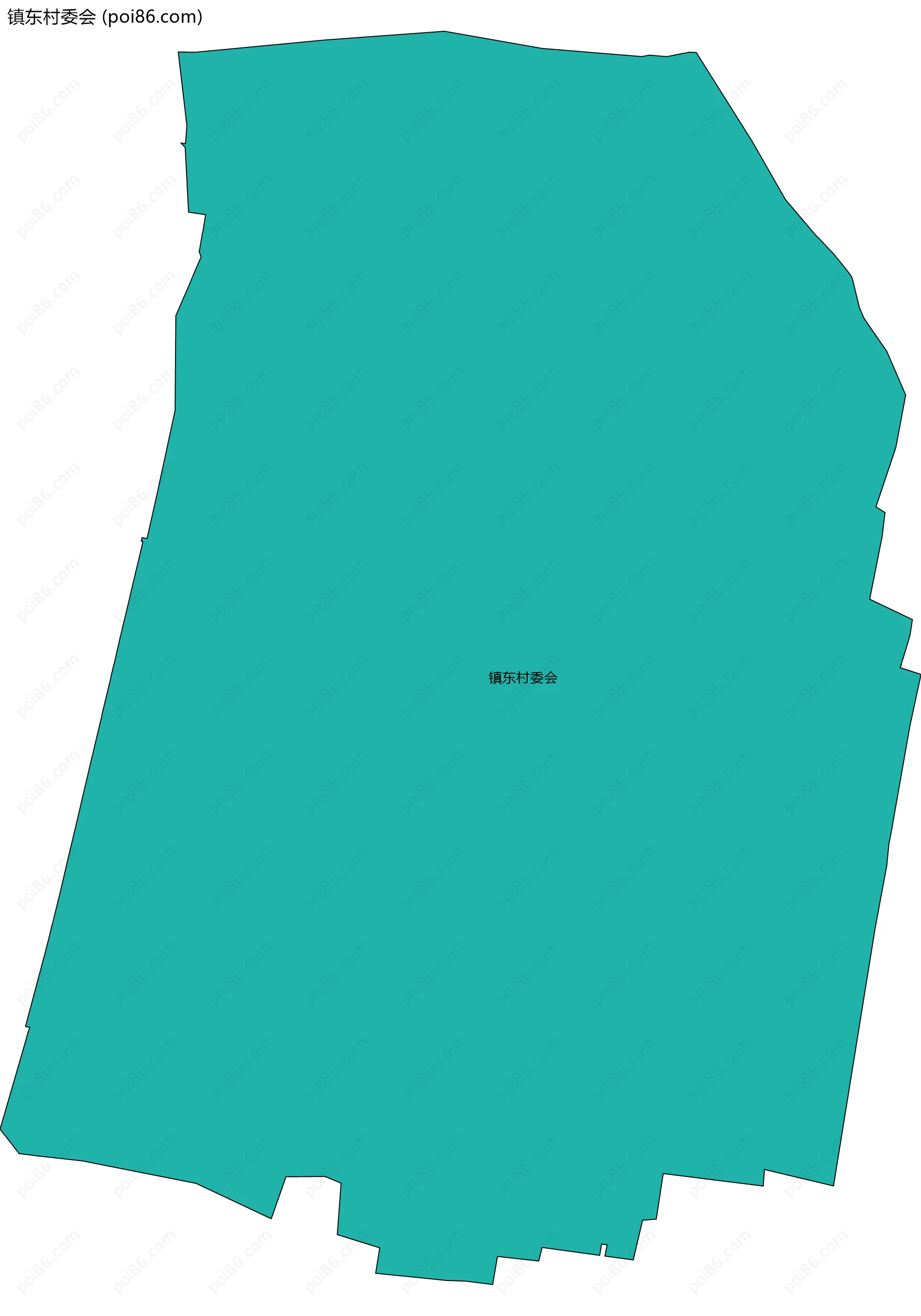 镇东村委会边界地图