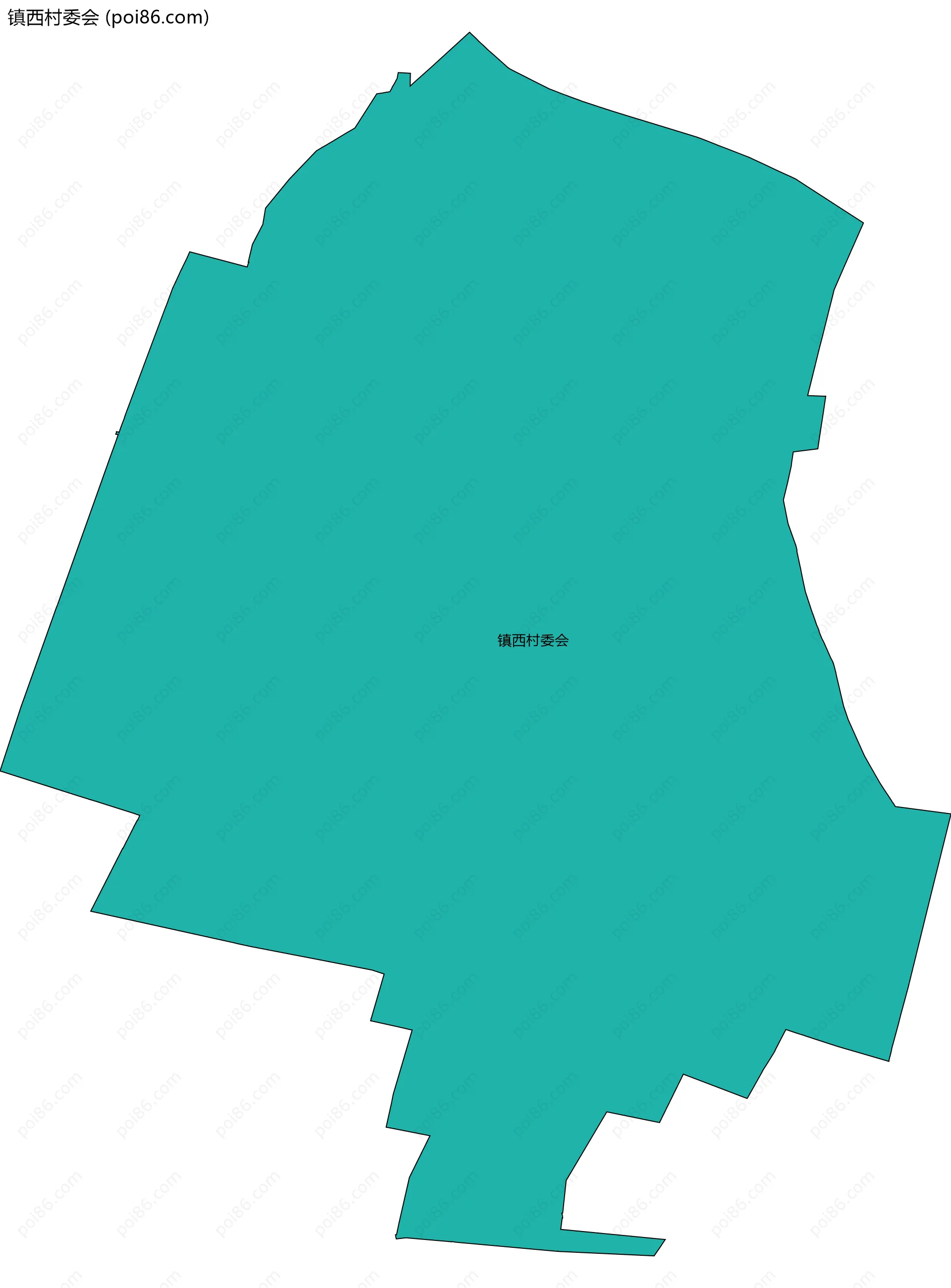 镇西村委会边界地图