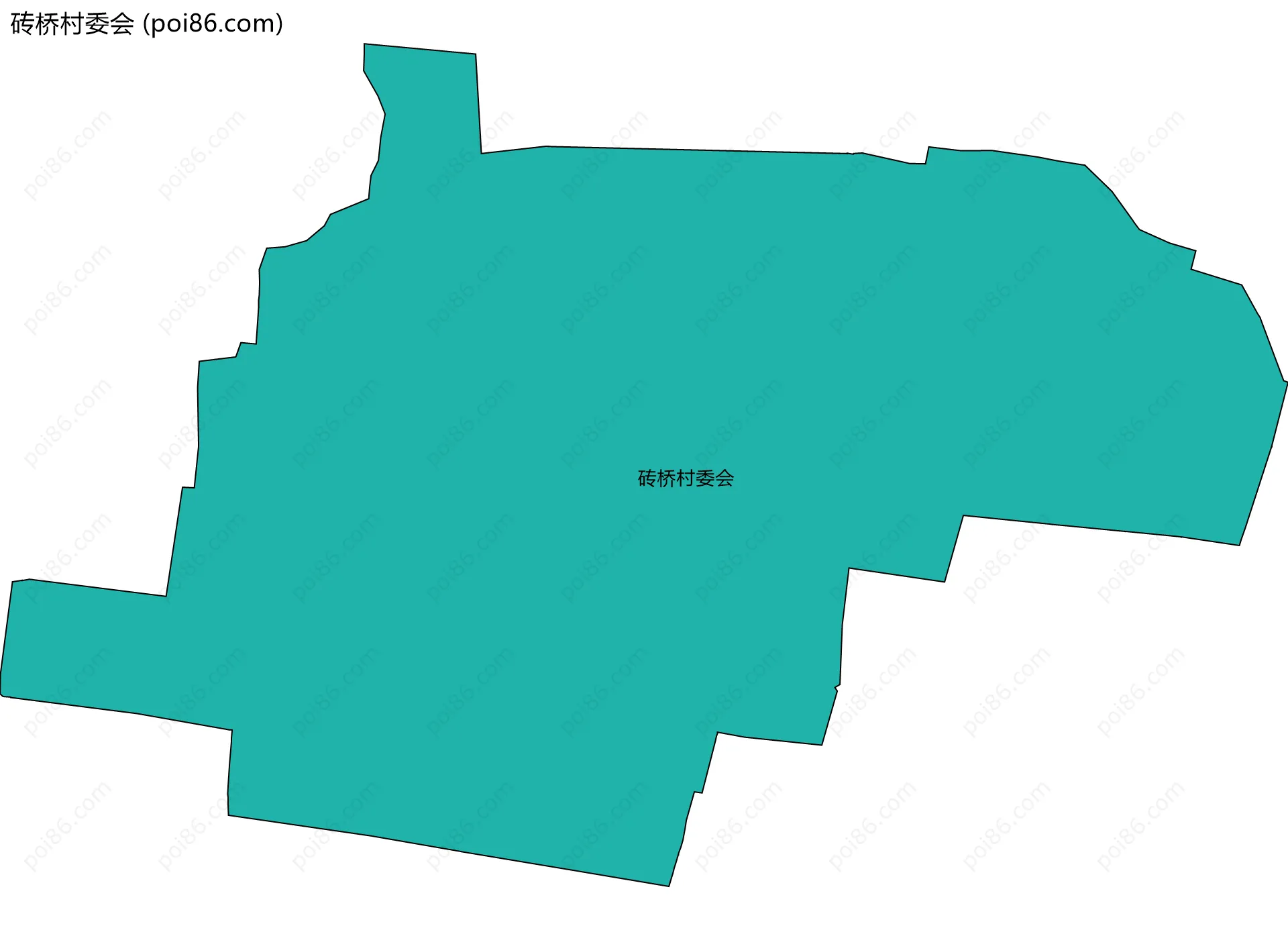 砖桥村委会边界地图