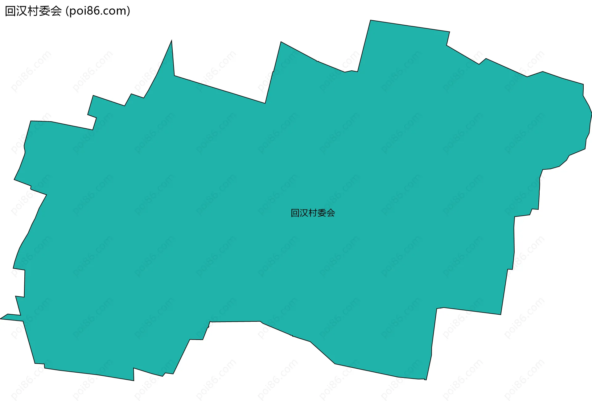回汉村委会边界地图