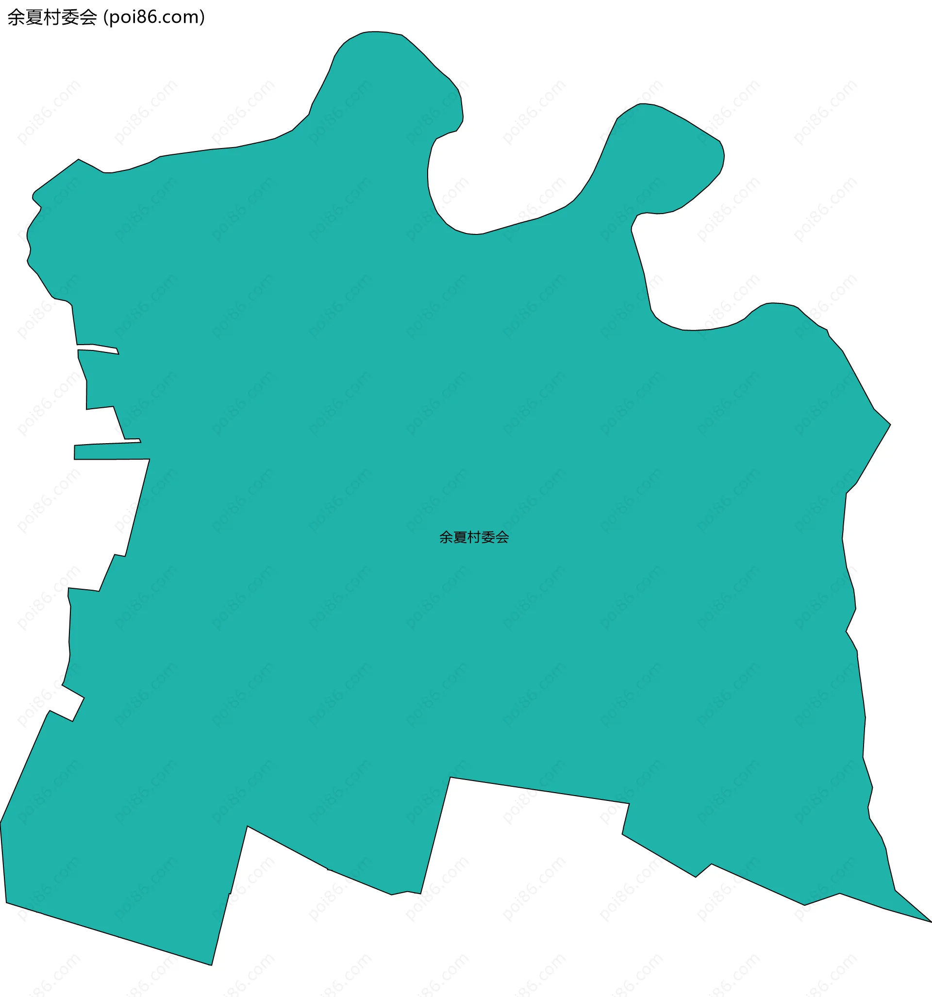 余夏村委会边界地图