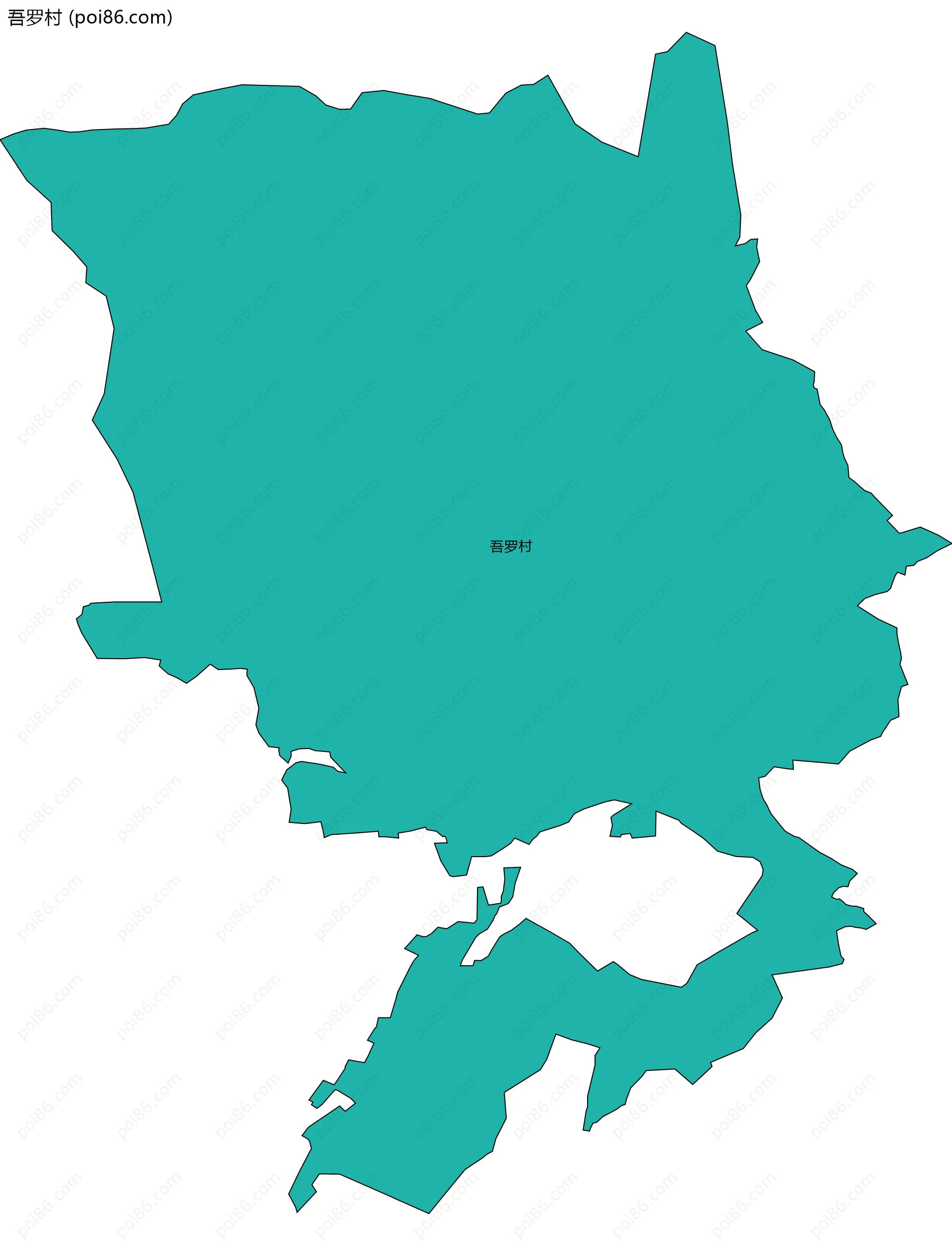 吾罗村边界地图