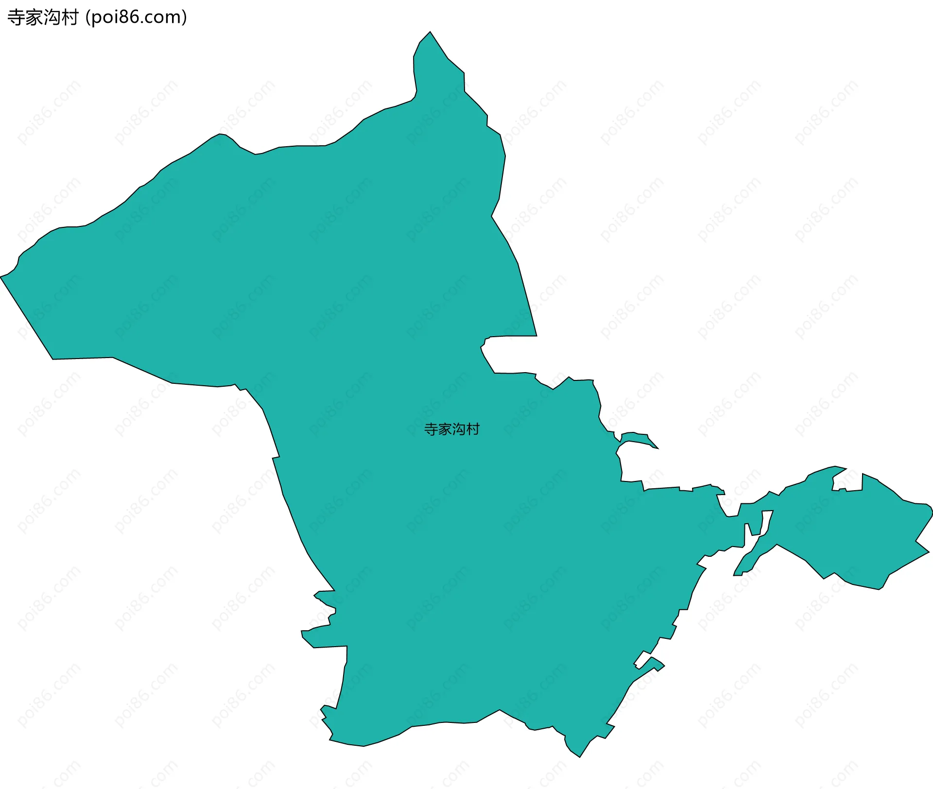 寺家沟村边界地图