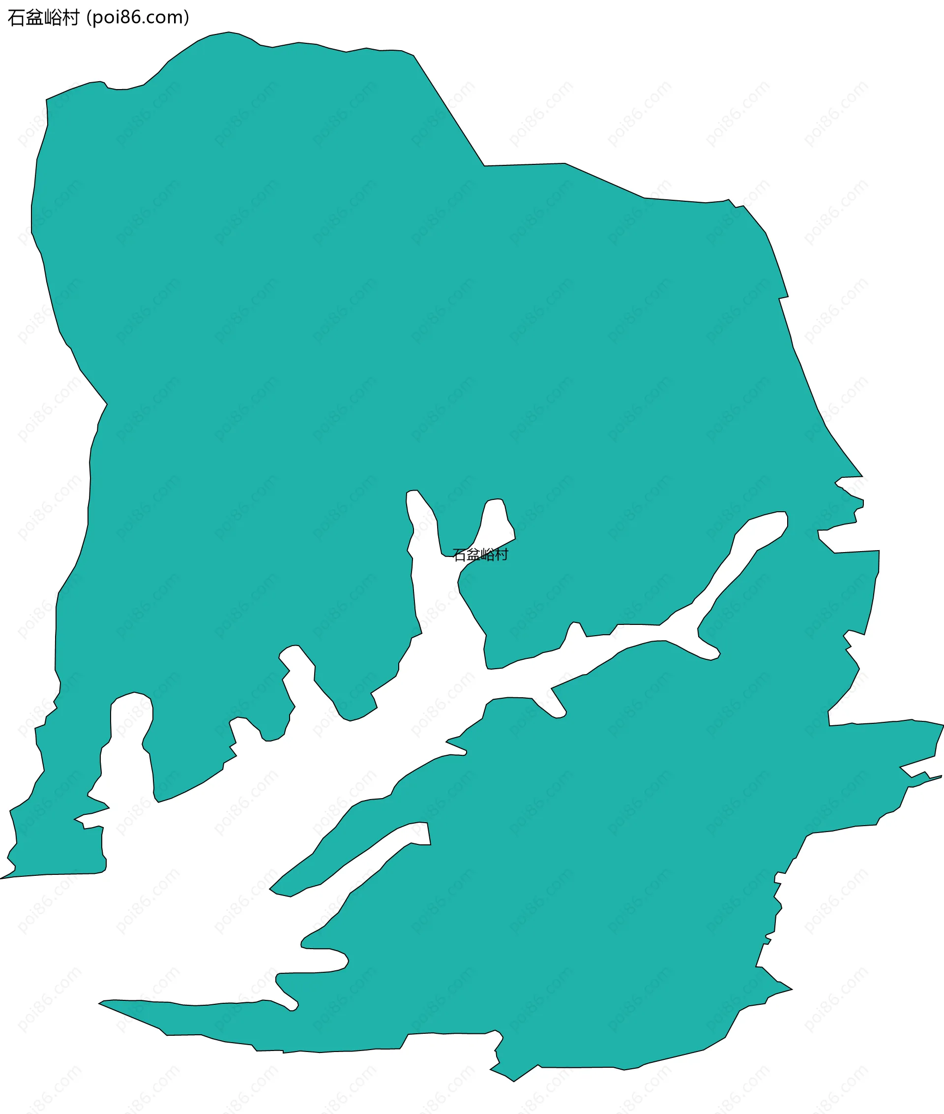 石盆峪村边界地图