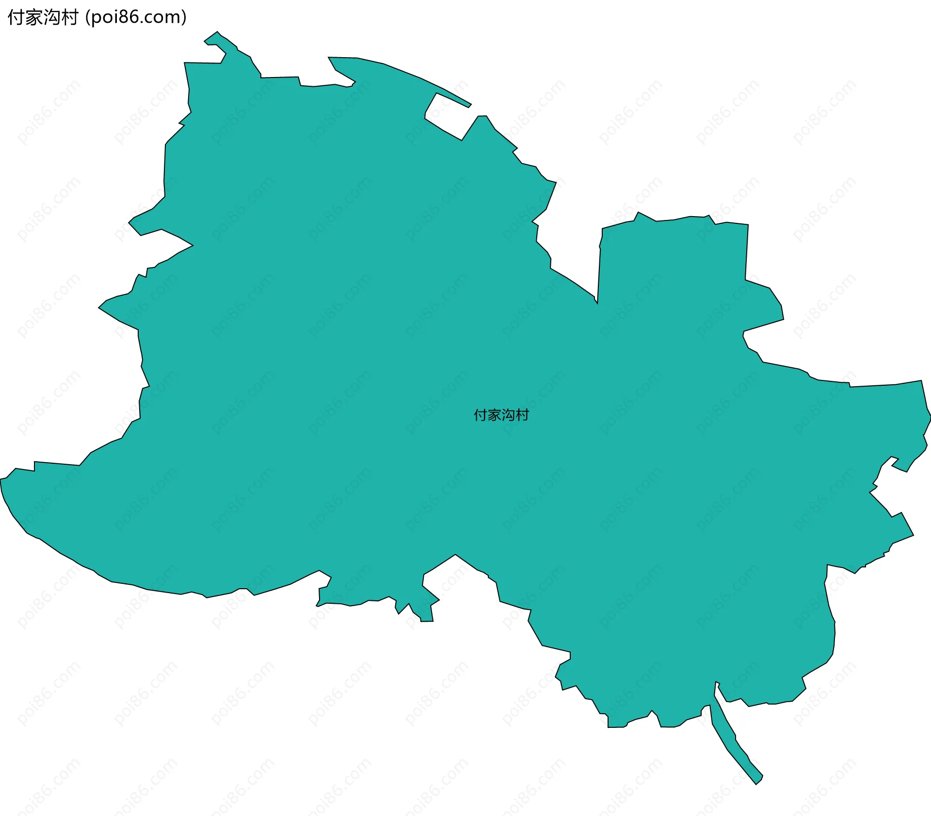 付家沟村边界地图