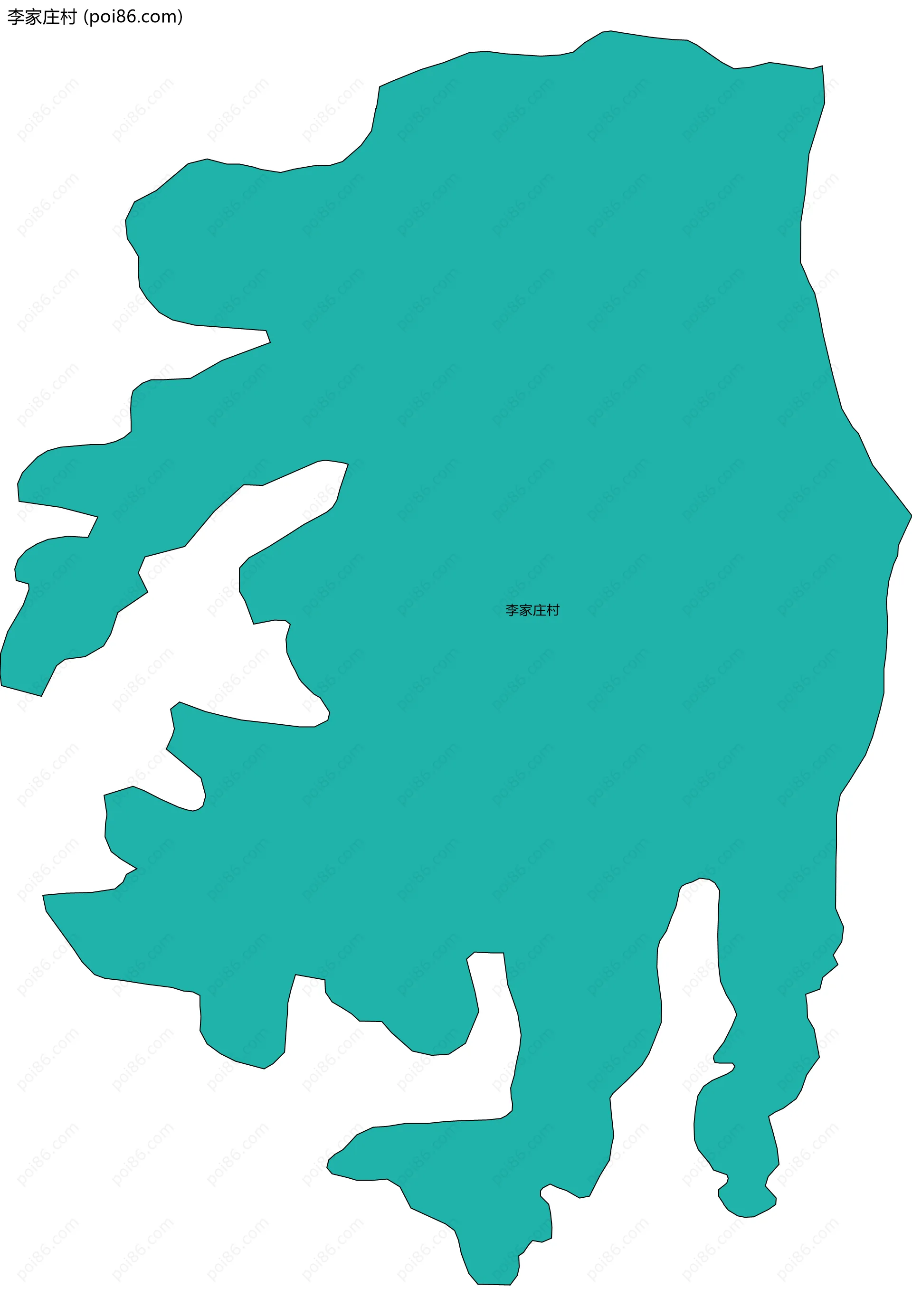 李家庄村边界地图