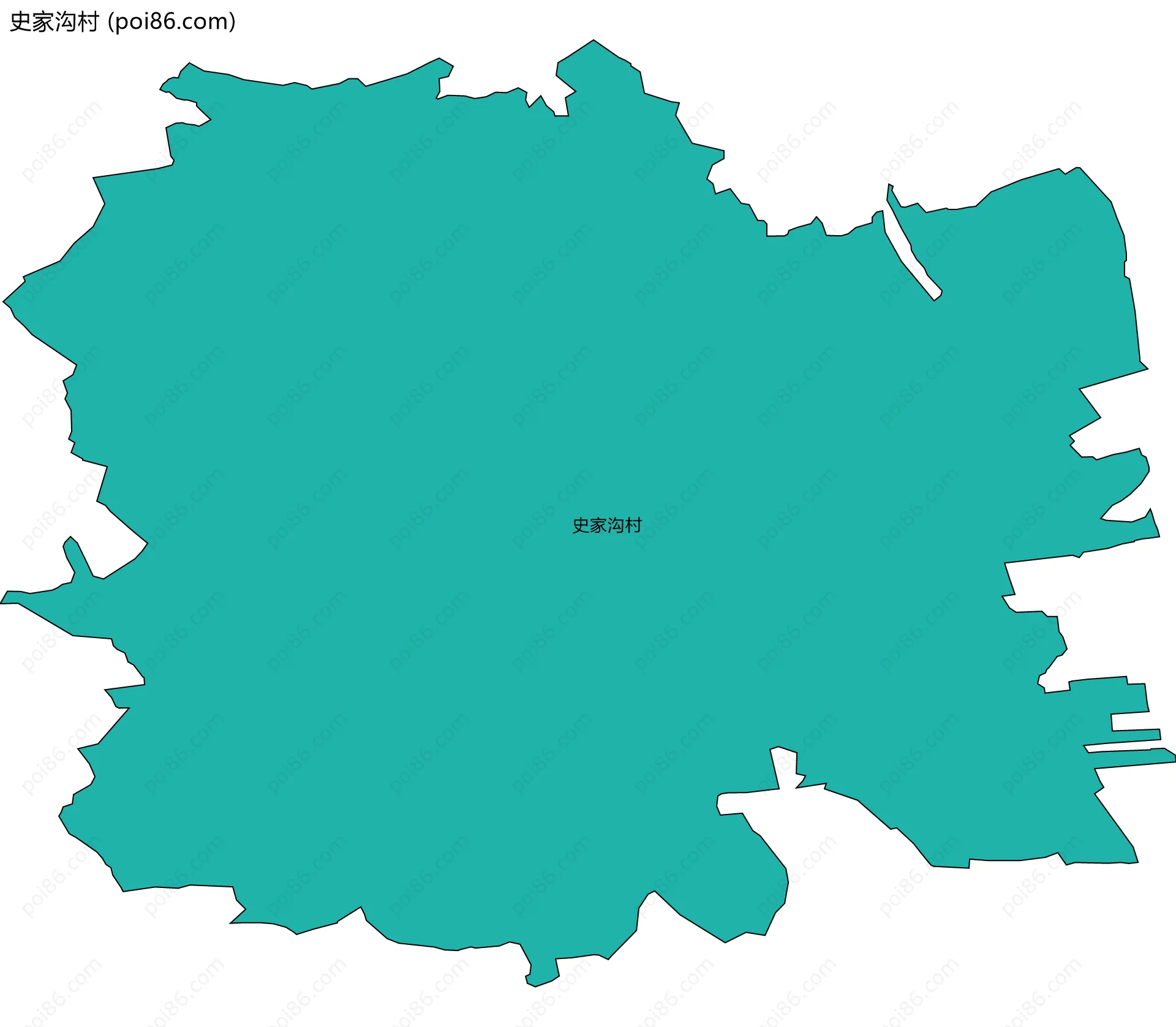 史家沟村边界地图