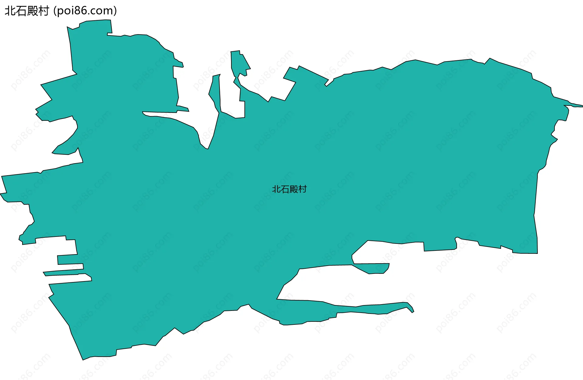 北石殿村边界地图