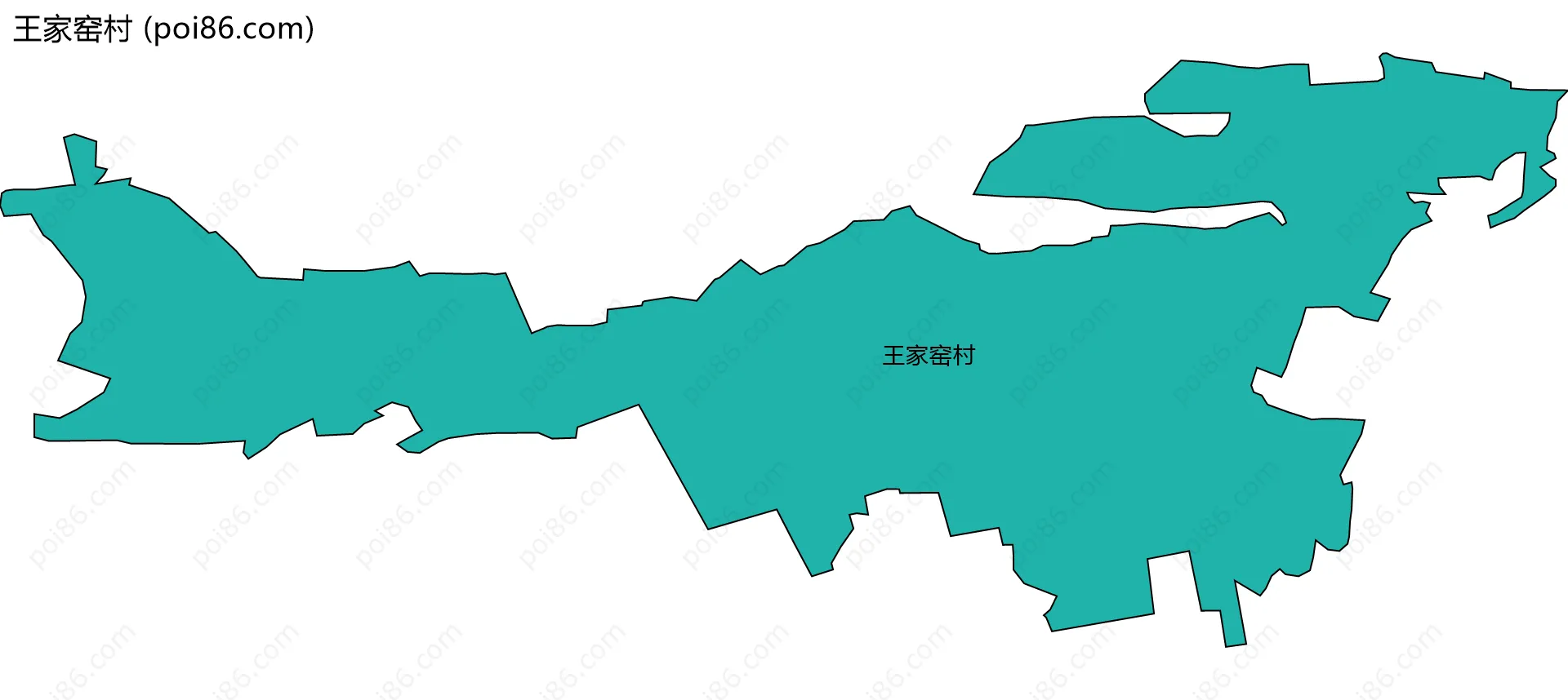 王家窑村边界地图