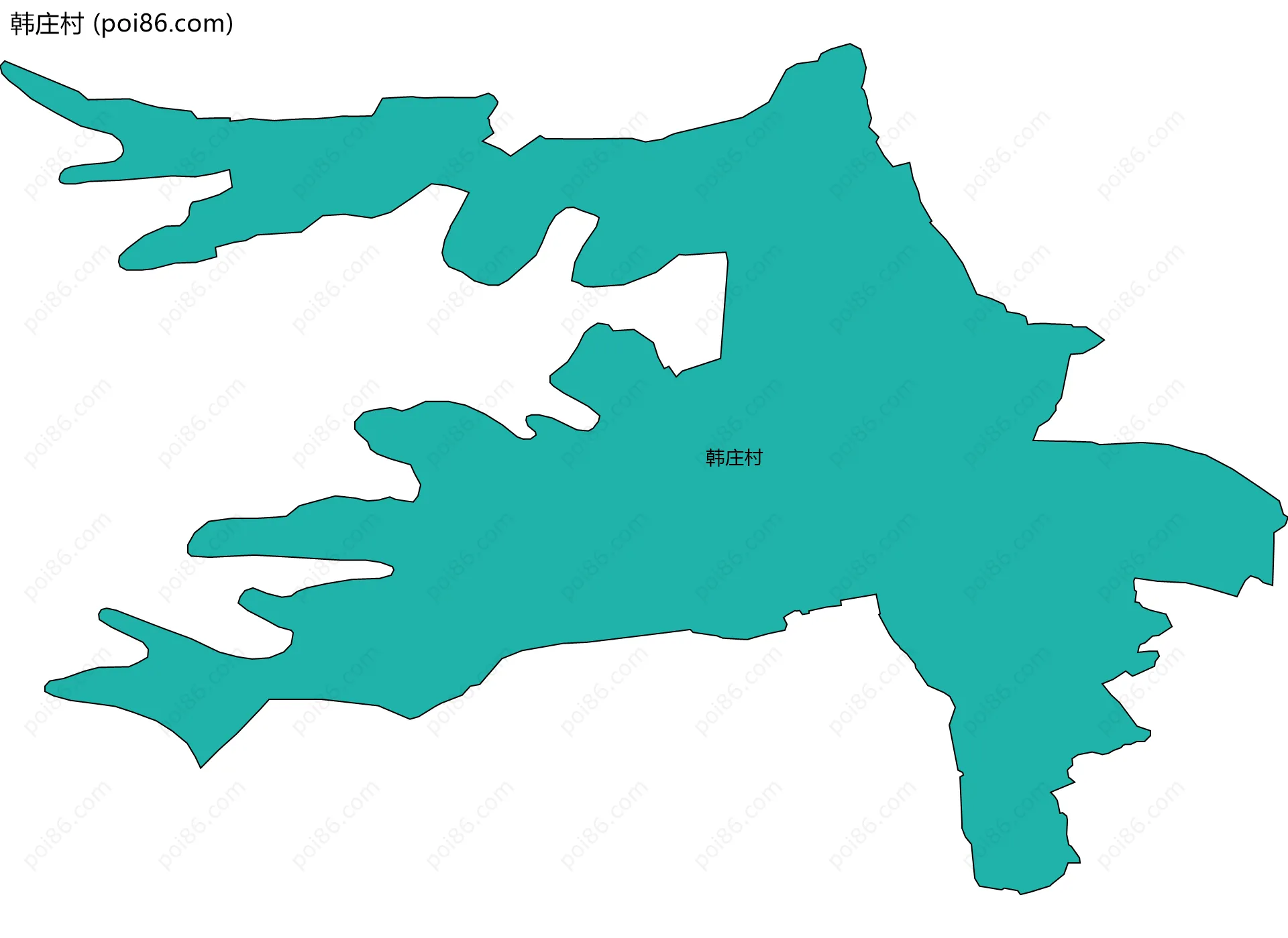 韩庄村边界地图