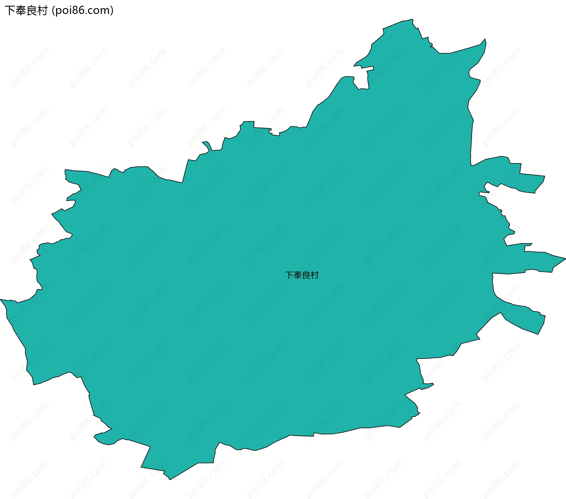 下奉良村边界地图