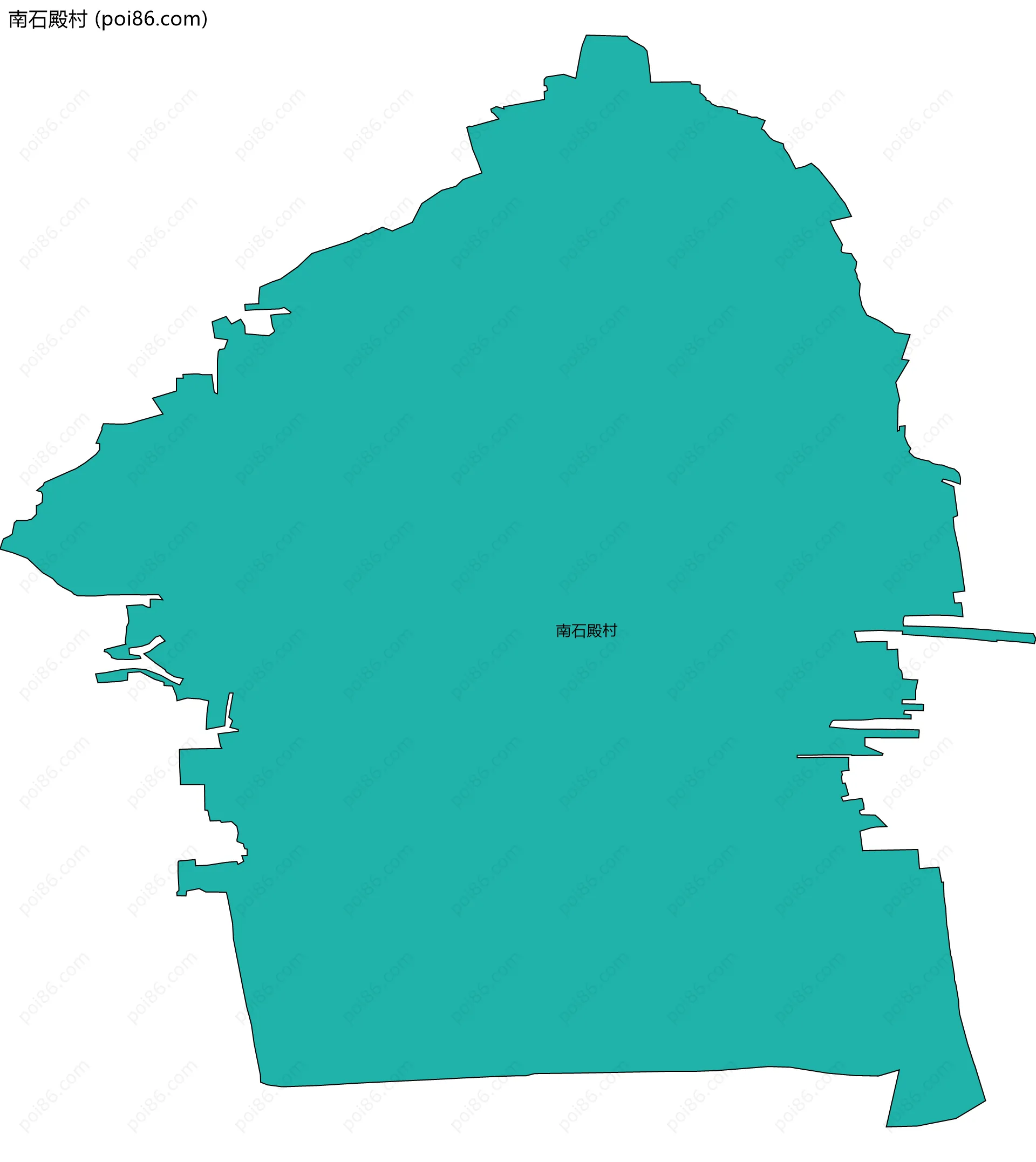 南石殿村边界地图