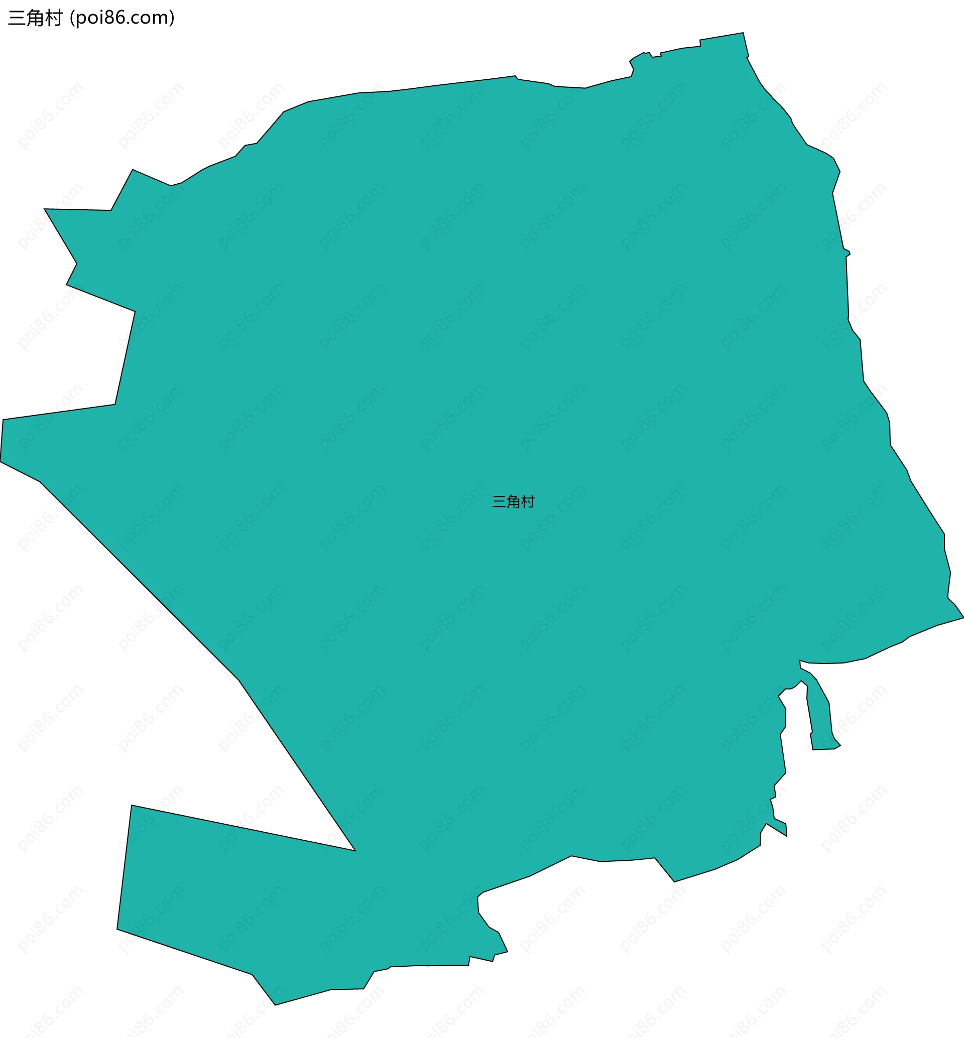 三角村边界地图