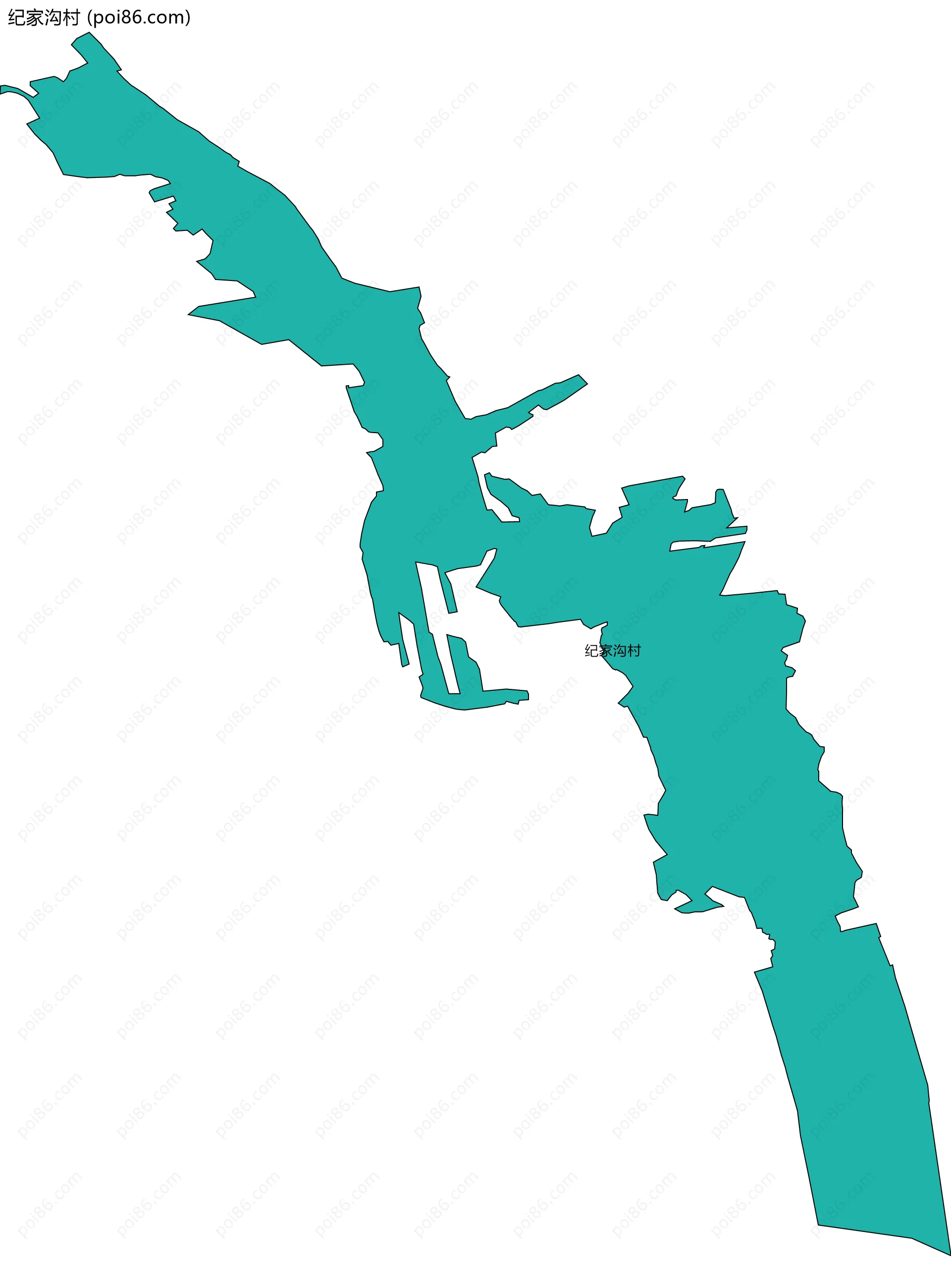 纪家沟村边界地图