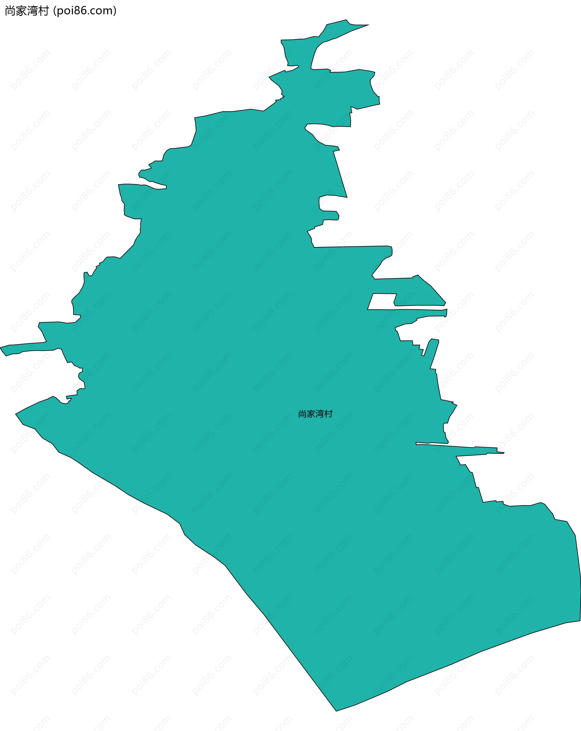 尚家湾村边界地图