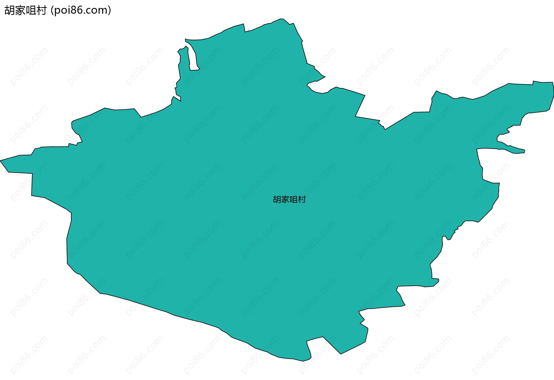 胡家咀村边界地图