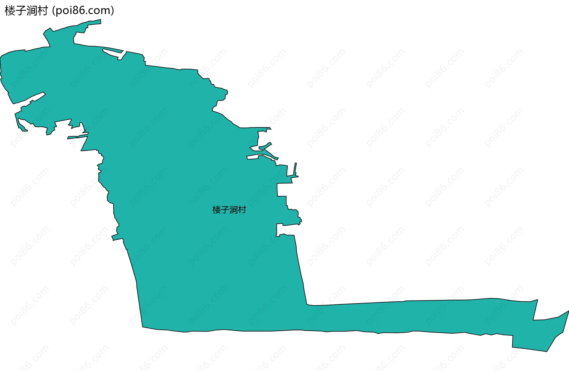 楼子涧村边界地图