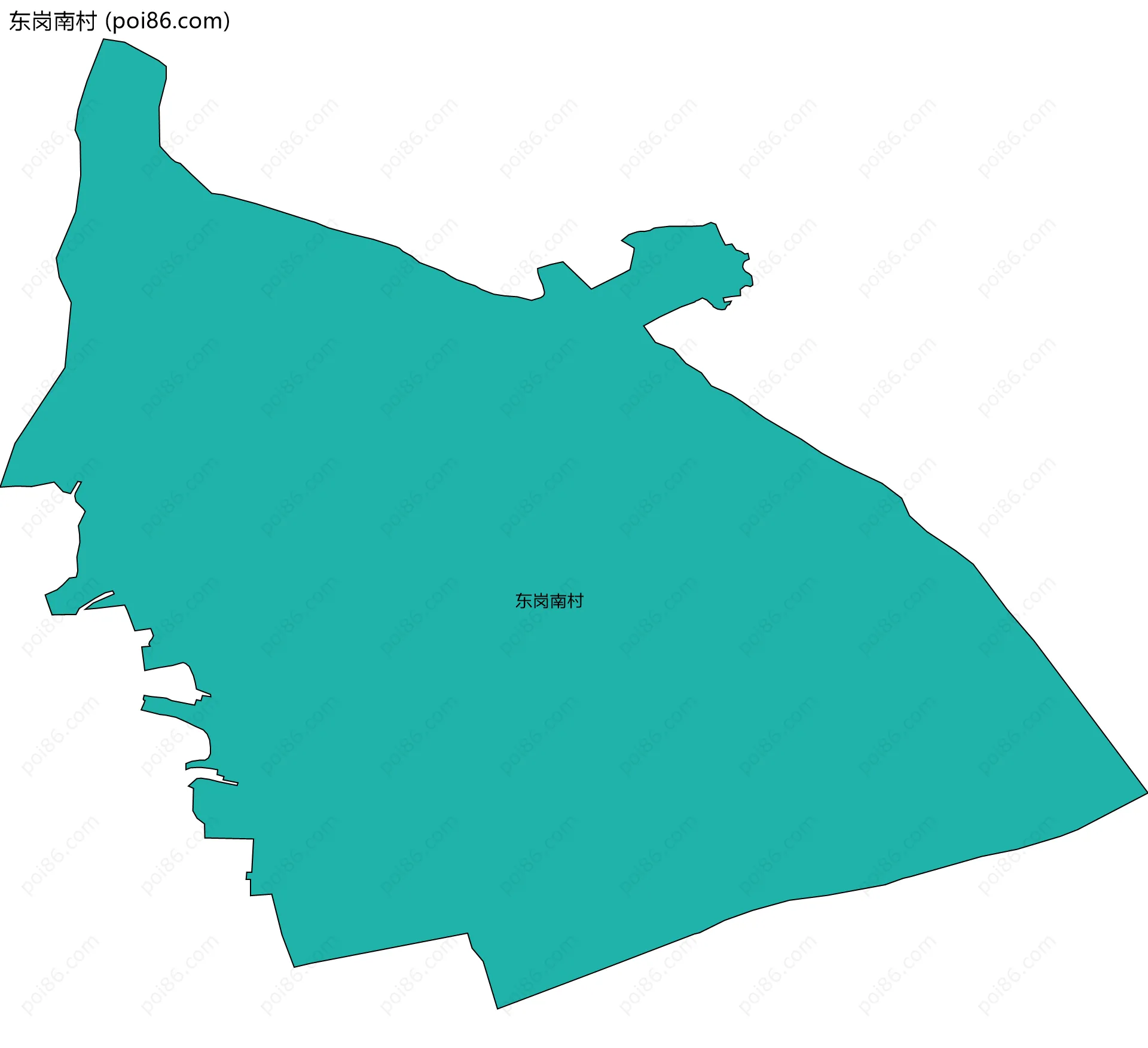 东岗南村边界地图