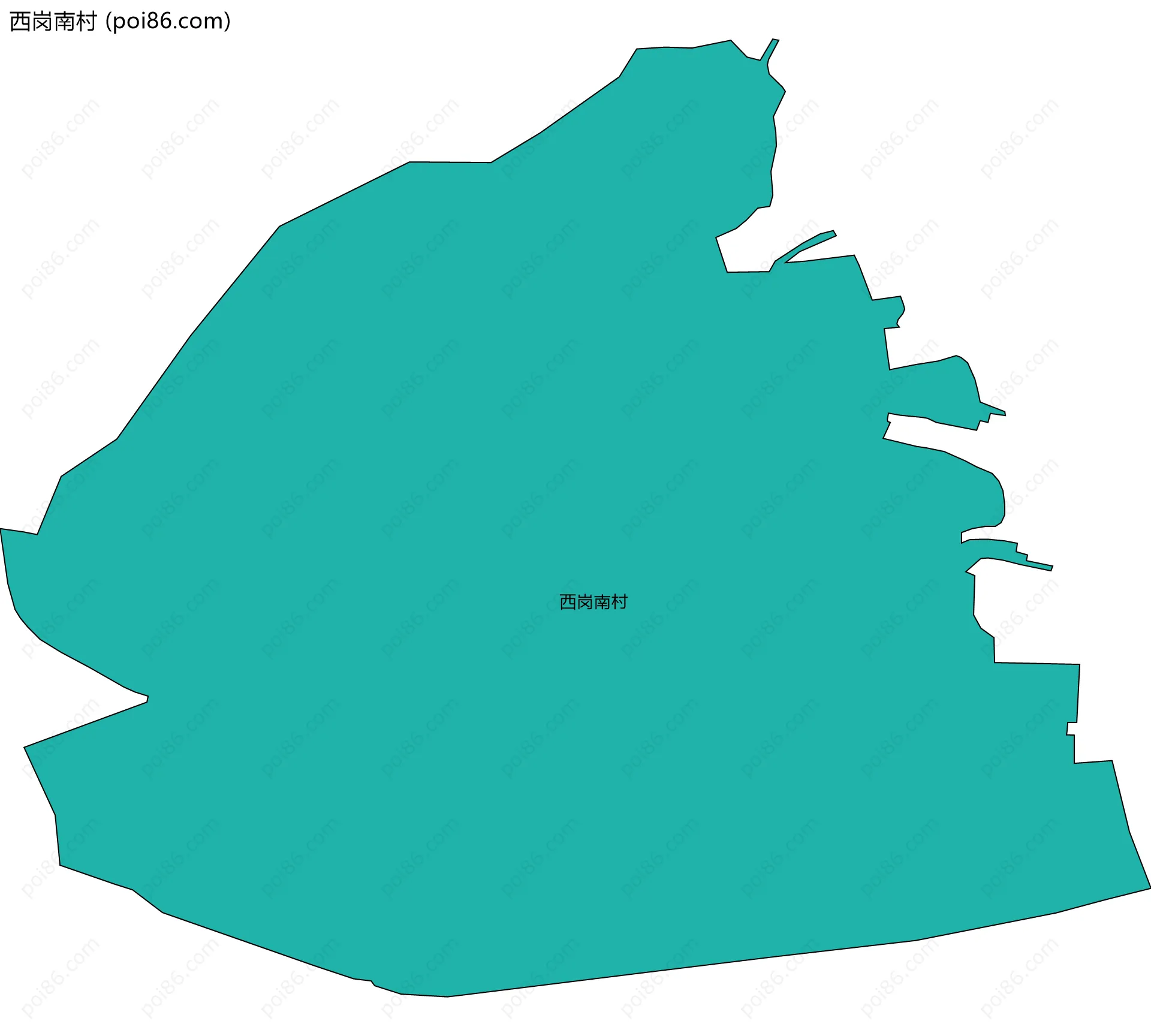 西岗南村边界地图
