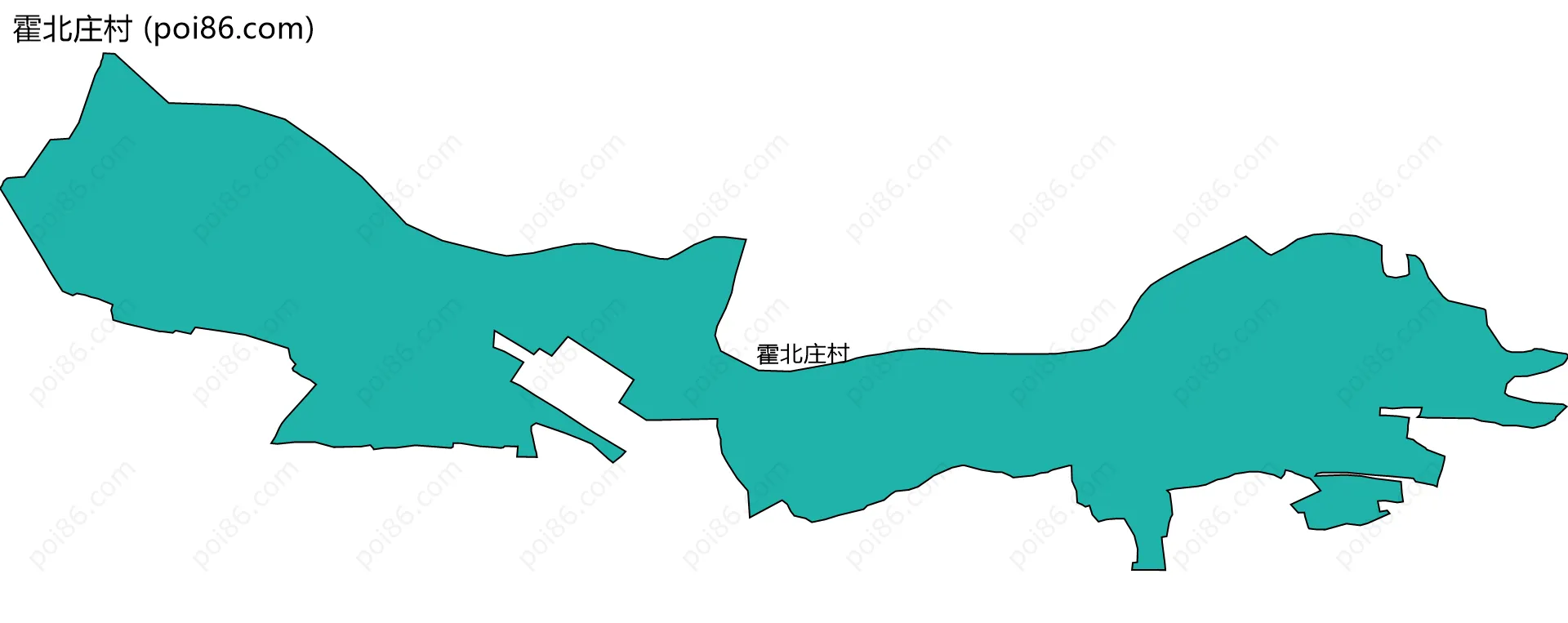 霍北庄村边界地图