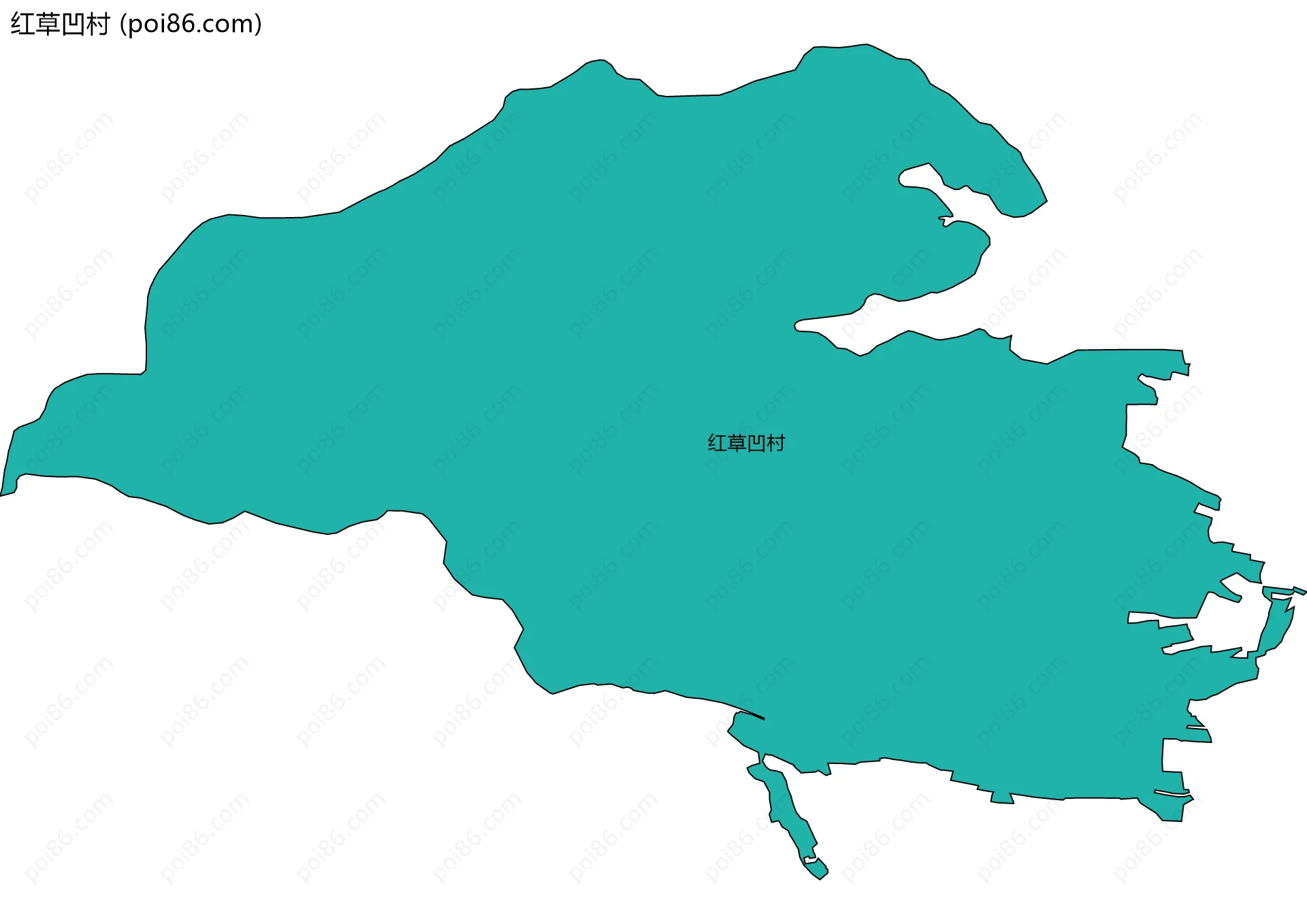红草凹村边界地图
