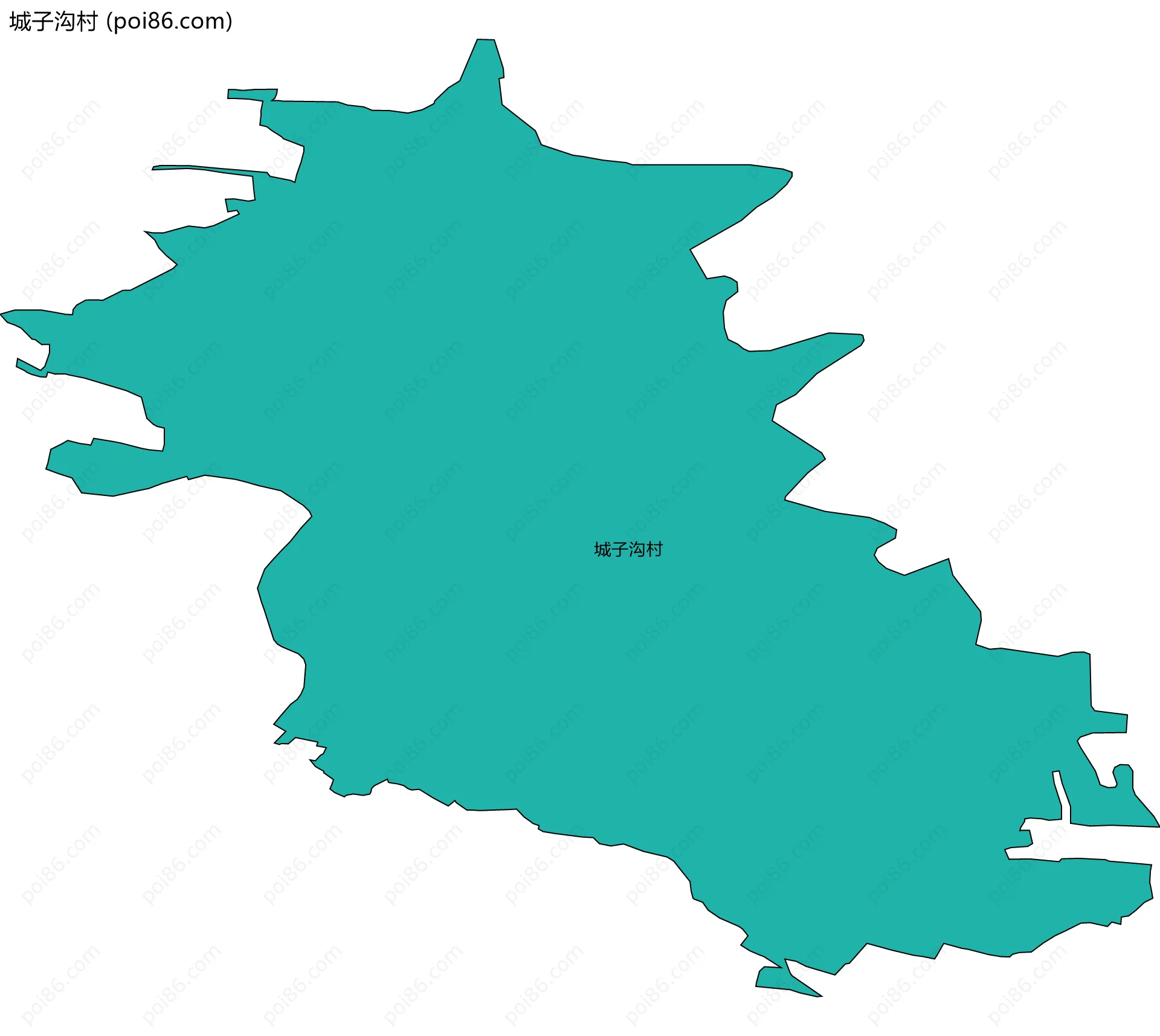 城子沟村边界地图