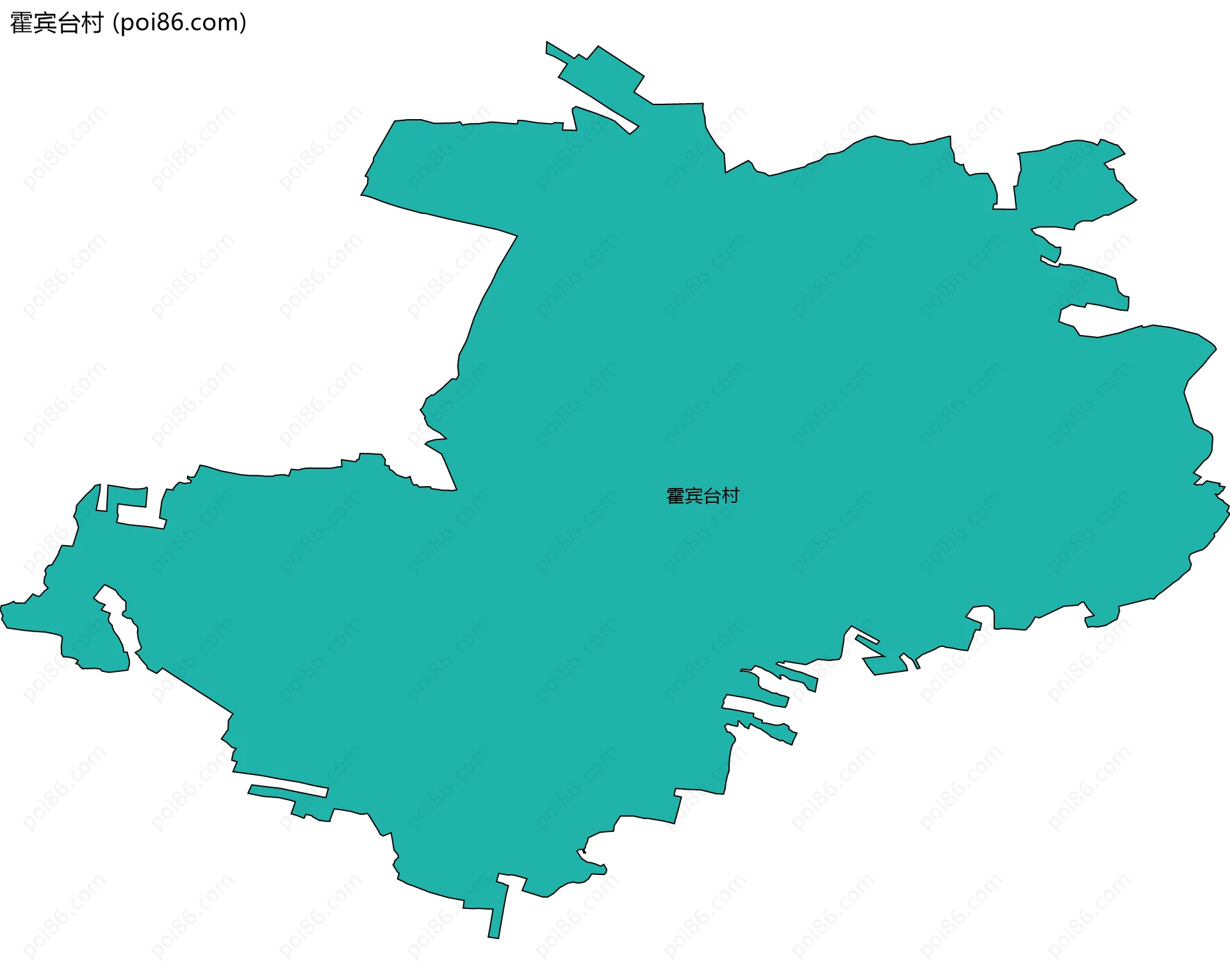 霍宾台村边界地图