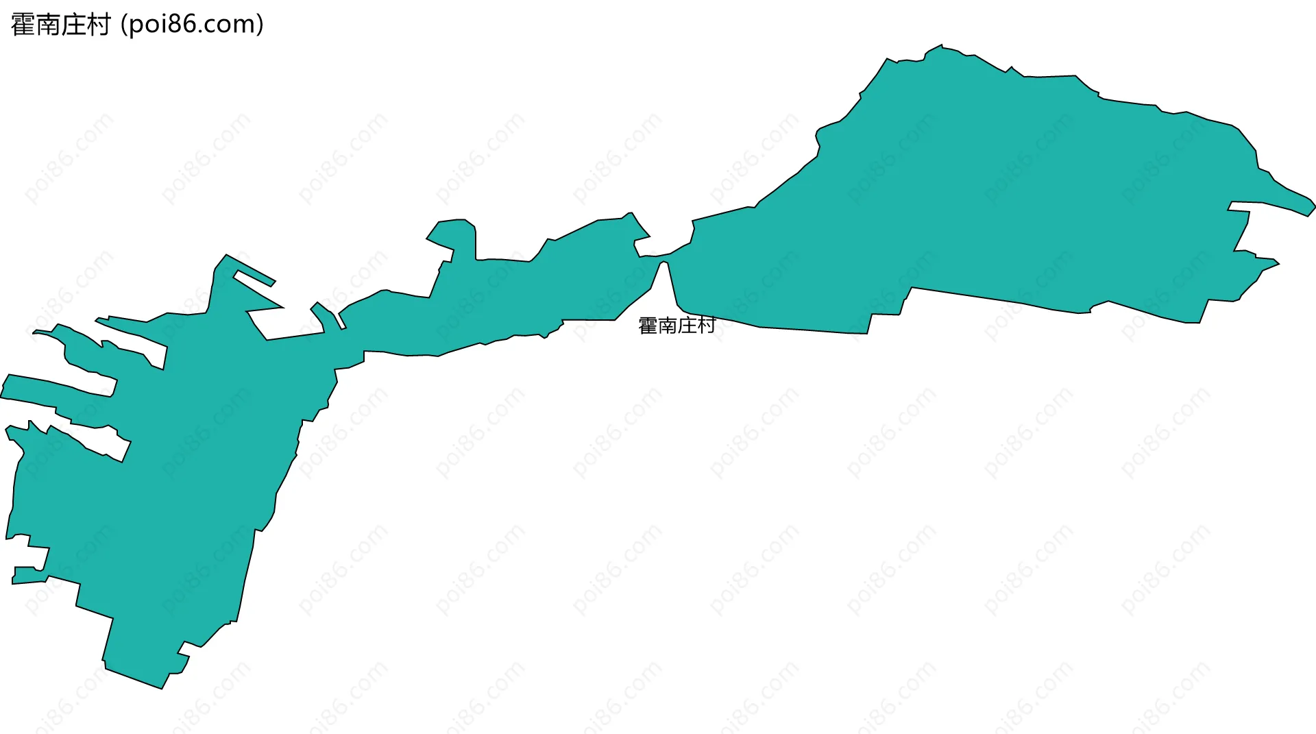 霍南庄村边界地图