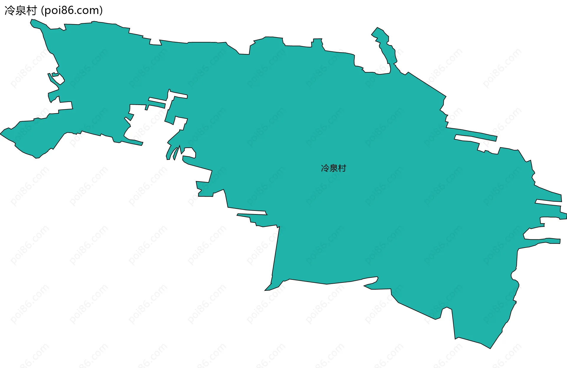 冷泉村边界地图