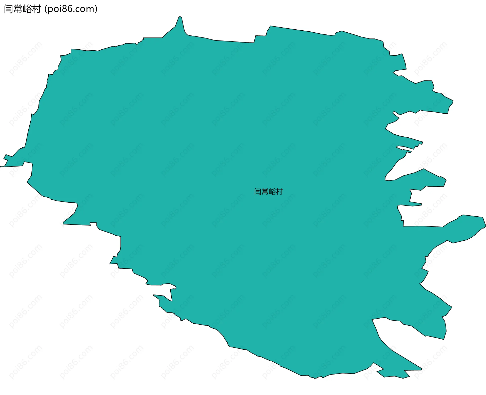 闫常峪村边界地图