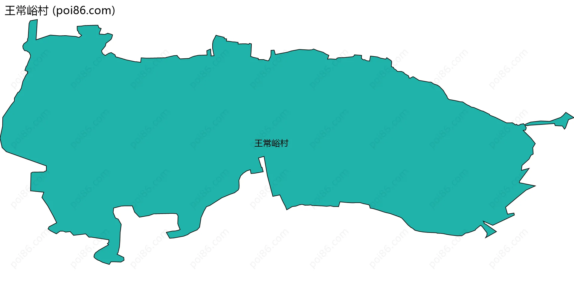 王常峪村边界地图