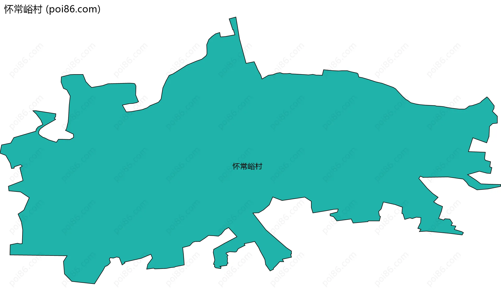 怀常峪村边界地图