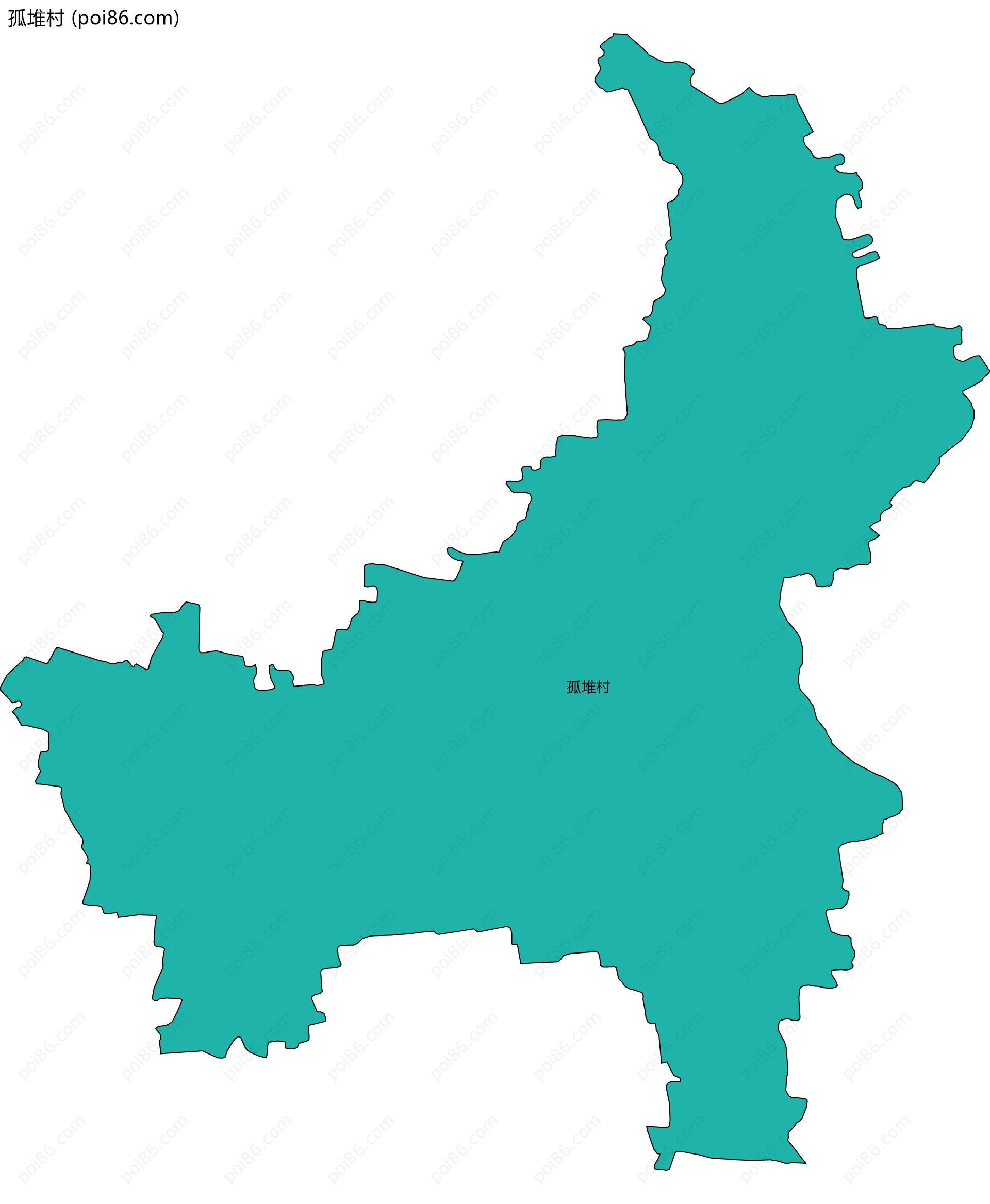 孤堆村边界地图