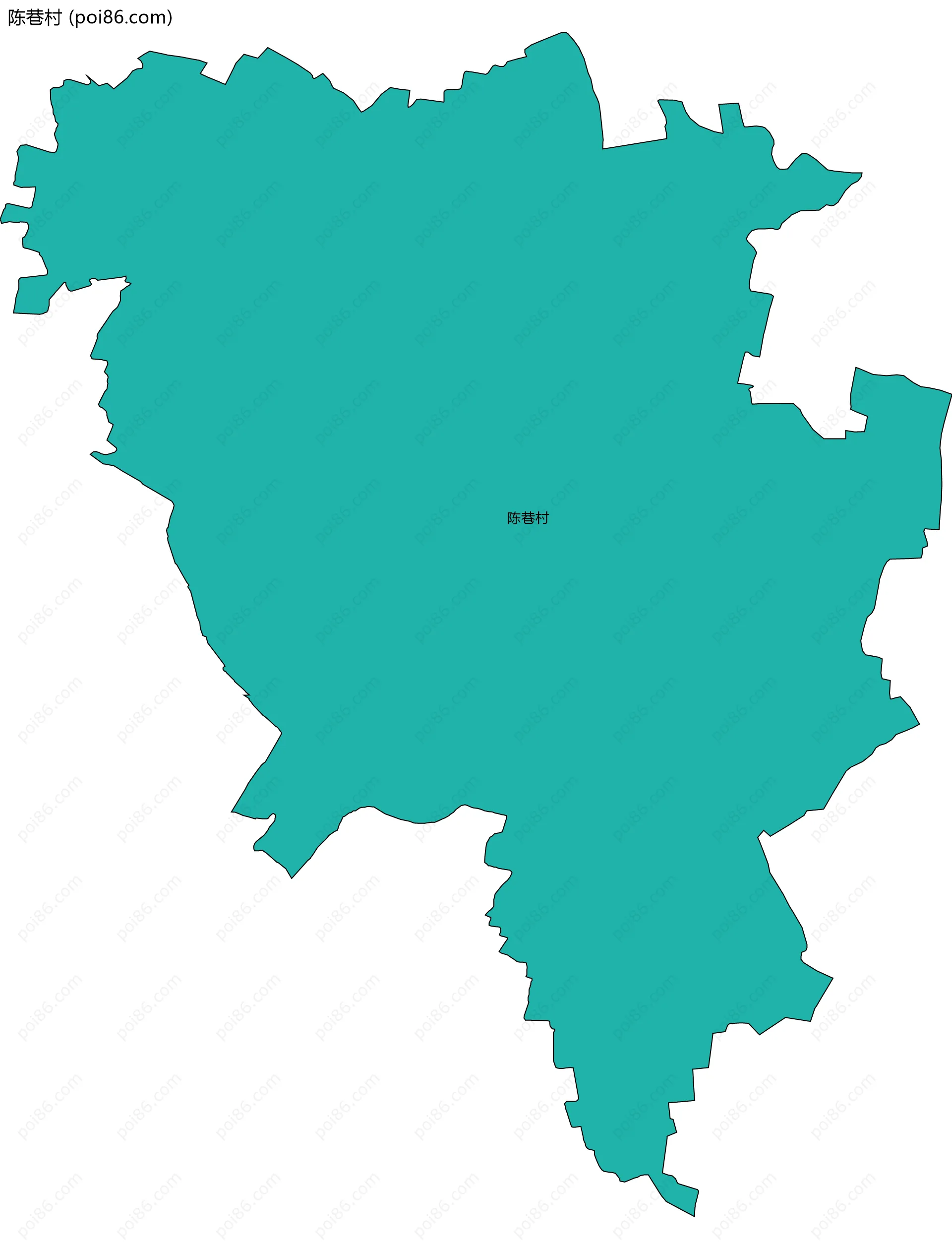 陈巷村边界地图
