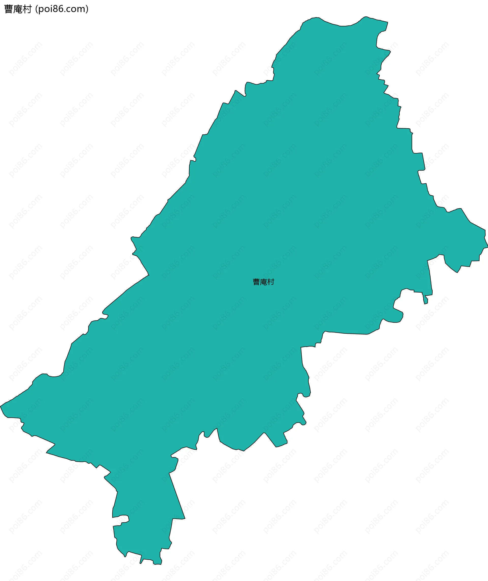 曹庵村边界地图
