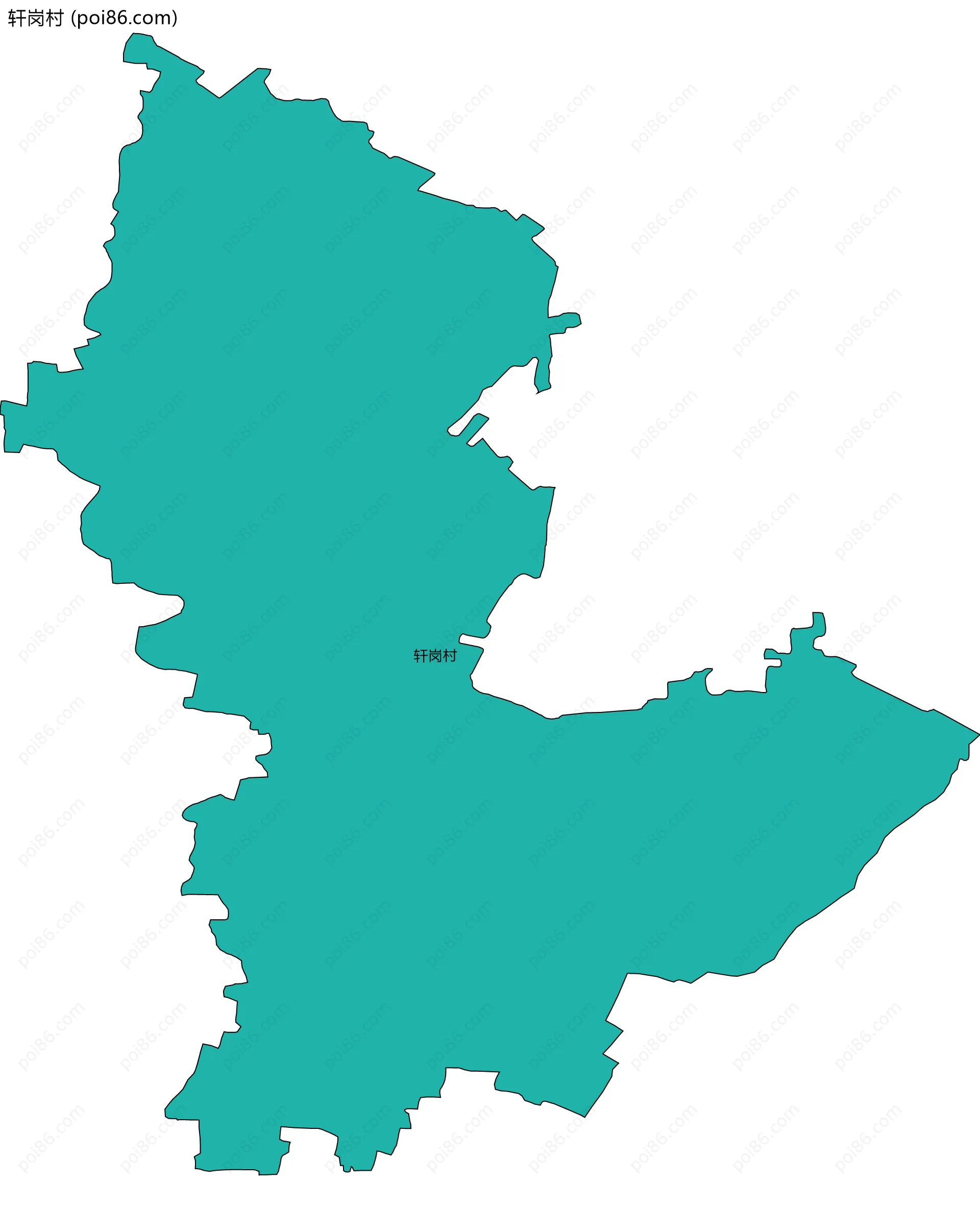 轩岗村边界地图