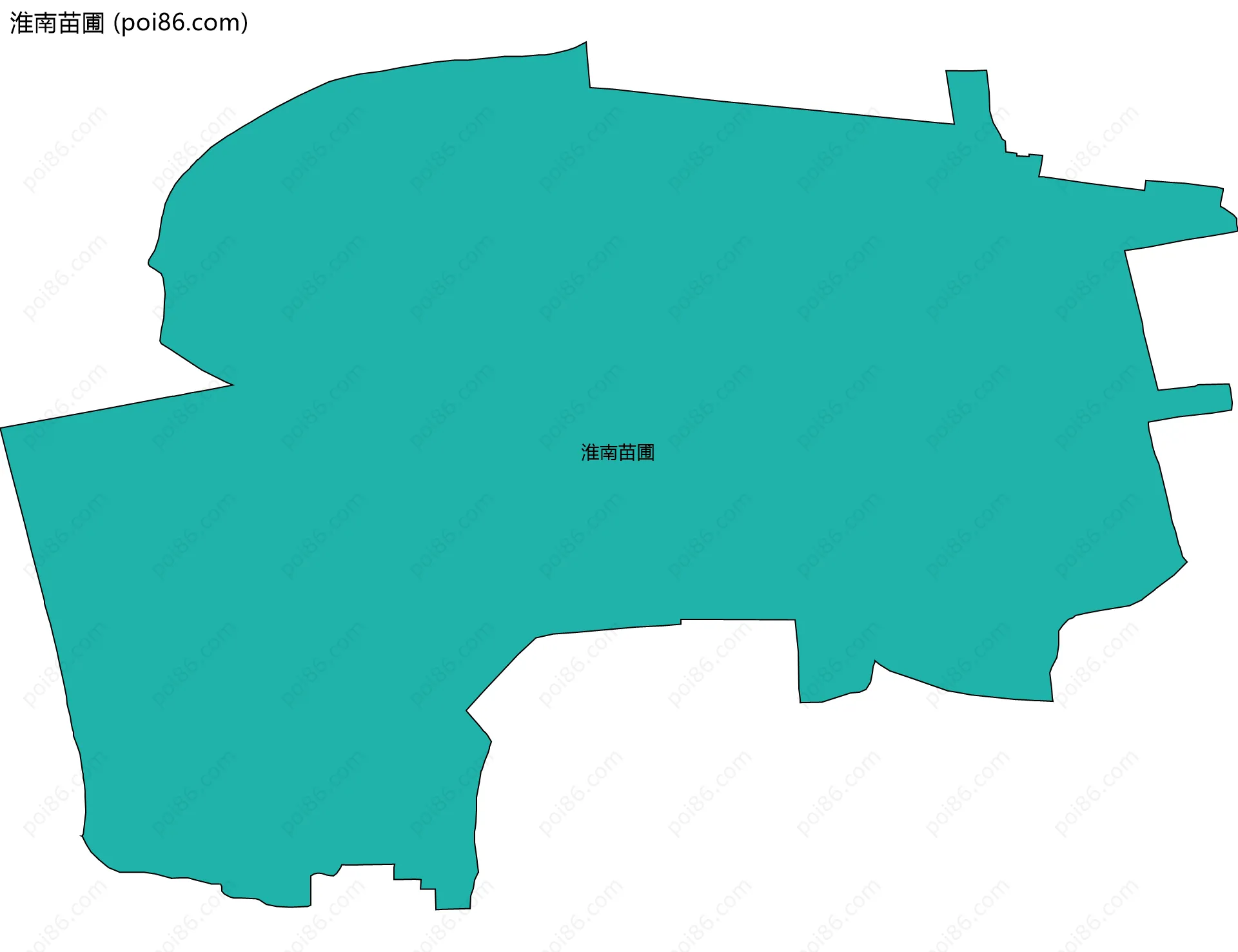 淮南苗圃边界地图