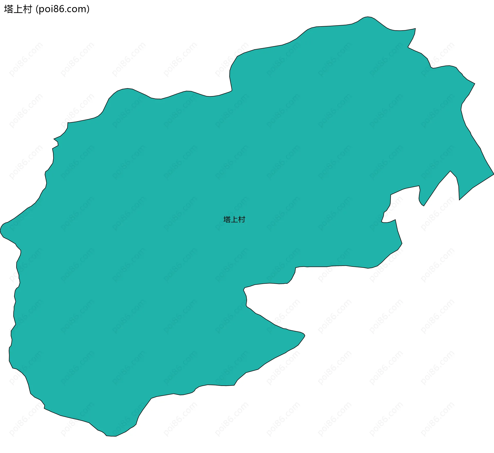 塔上村边界地图
