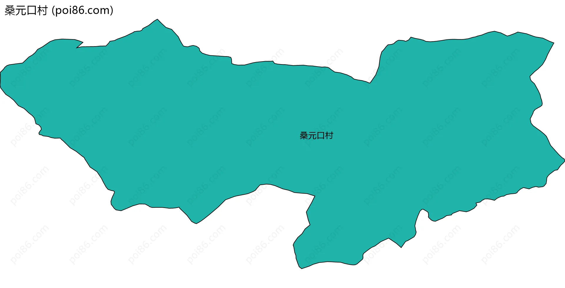 桑元口村边界地图
